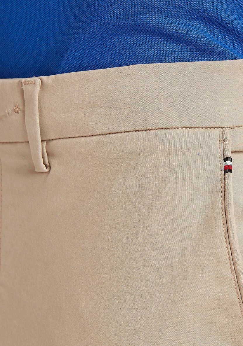 Solid Slim Fit Mid-Rise Chino Pants with Button Closure-Pants-image-2