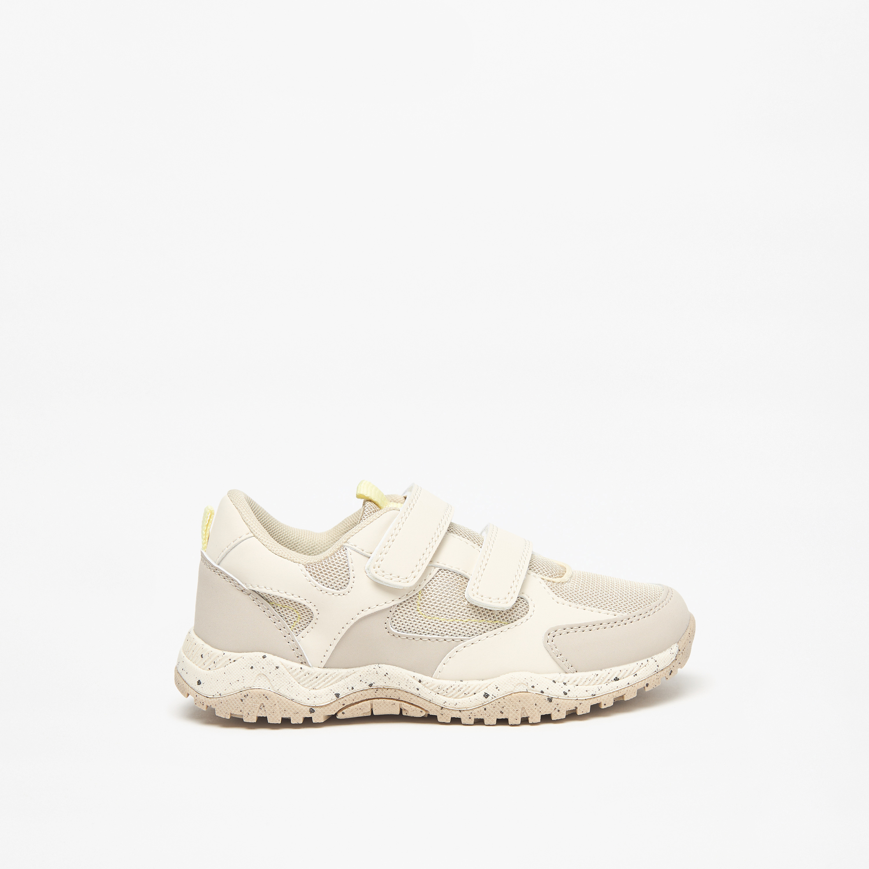 Juniors Mesh Panelled Sneakers with Hook and Loop Closure-boys-shoes-sneakers-image-3