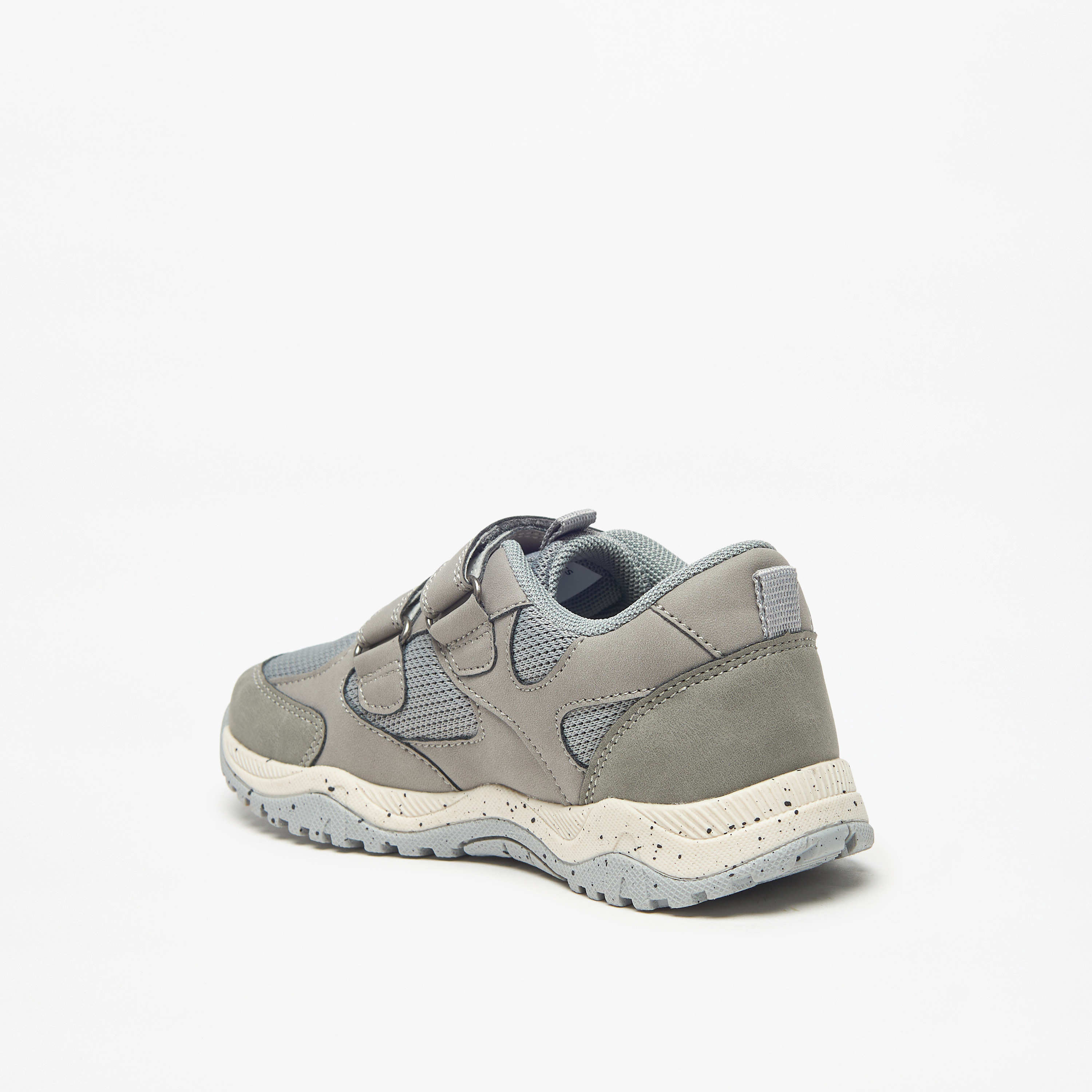 Juniors Mesh Panelled Sneakers with Hook and Loop Closure-boys-shoes-sneakers-image-7
