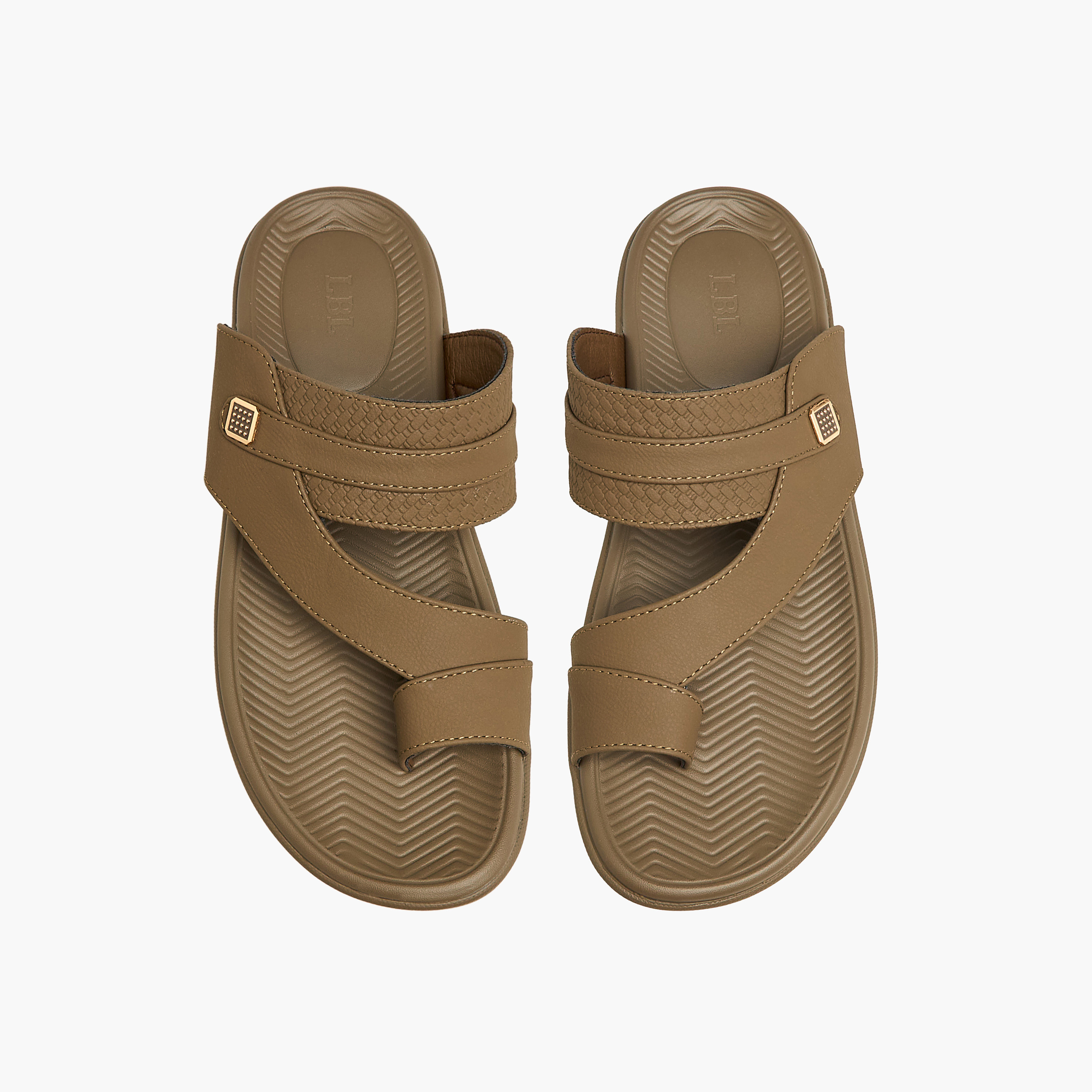 صندل عربي بارز الملمس للرجال من أل بي أل من شو إكسبريس-men-shoes-sandals-image-1
