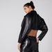 Crop Jacket with Long Sleeves and Zip Closure-Jackets-thumbnailMobile-2