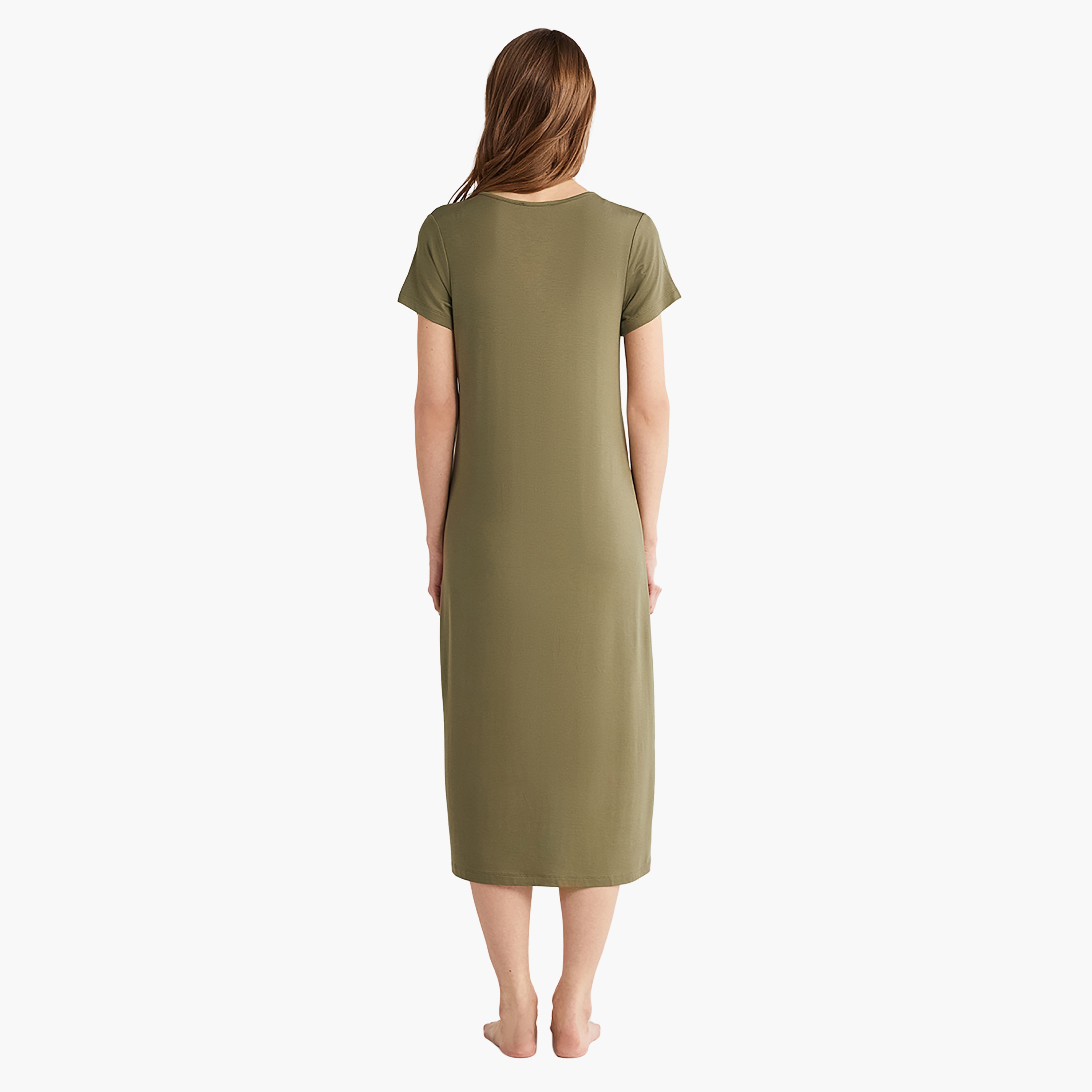 طقم رداء مكون من فستان منقوش بفتحة V ورداء نسائي من بيني موود-women-clothing-nightwear-pyjamas-longsets-image-7
