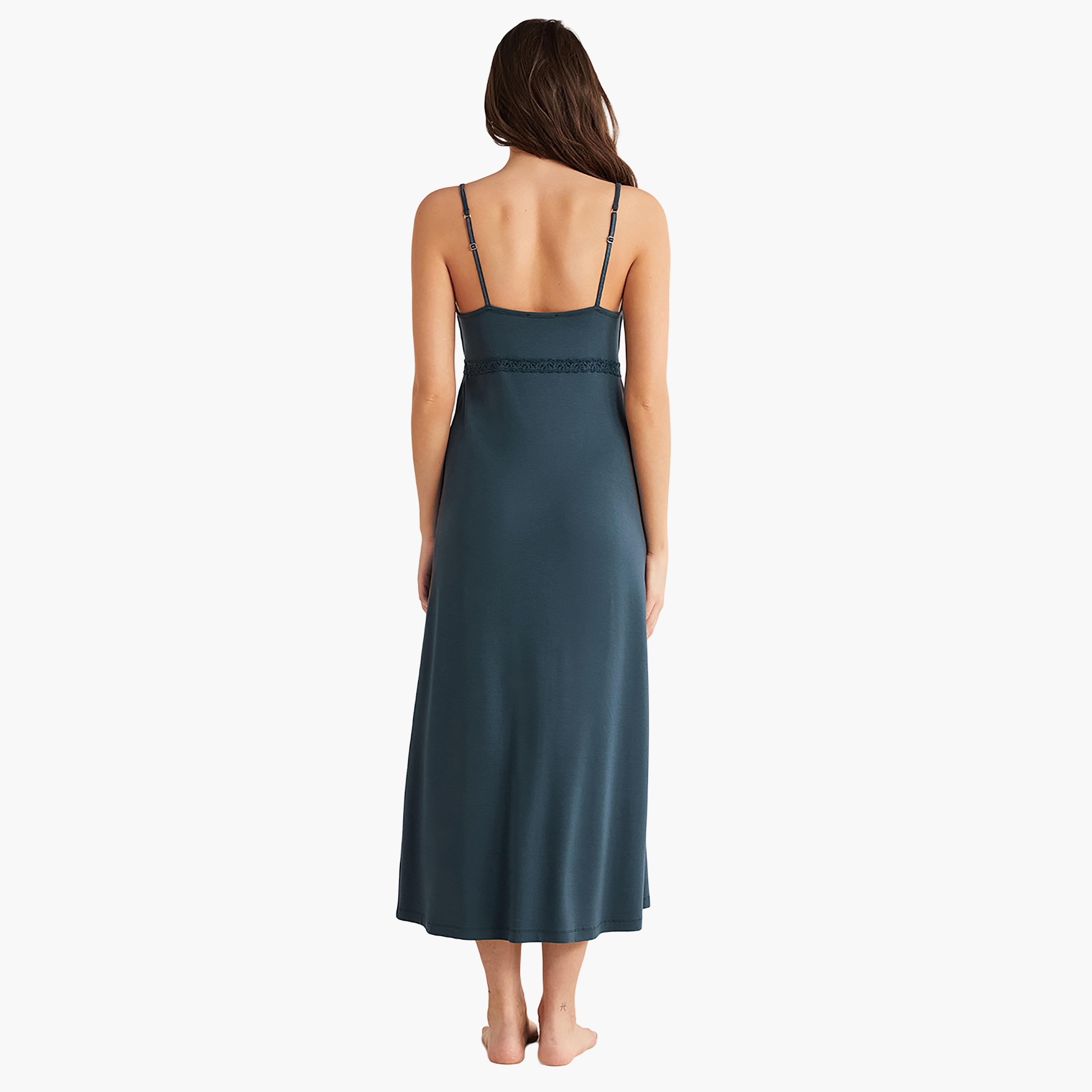 Penye Mood Robe Set with Floral Shoulder Strap Slip Dress and Women's Robe-women-clothing-nightwear-pyjamas-longsets-image-5
