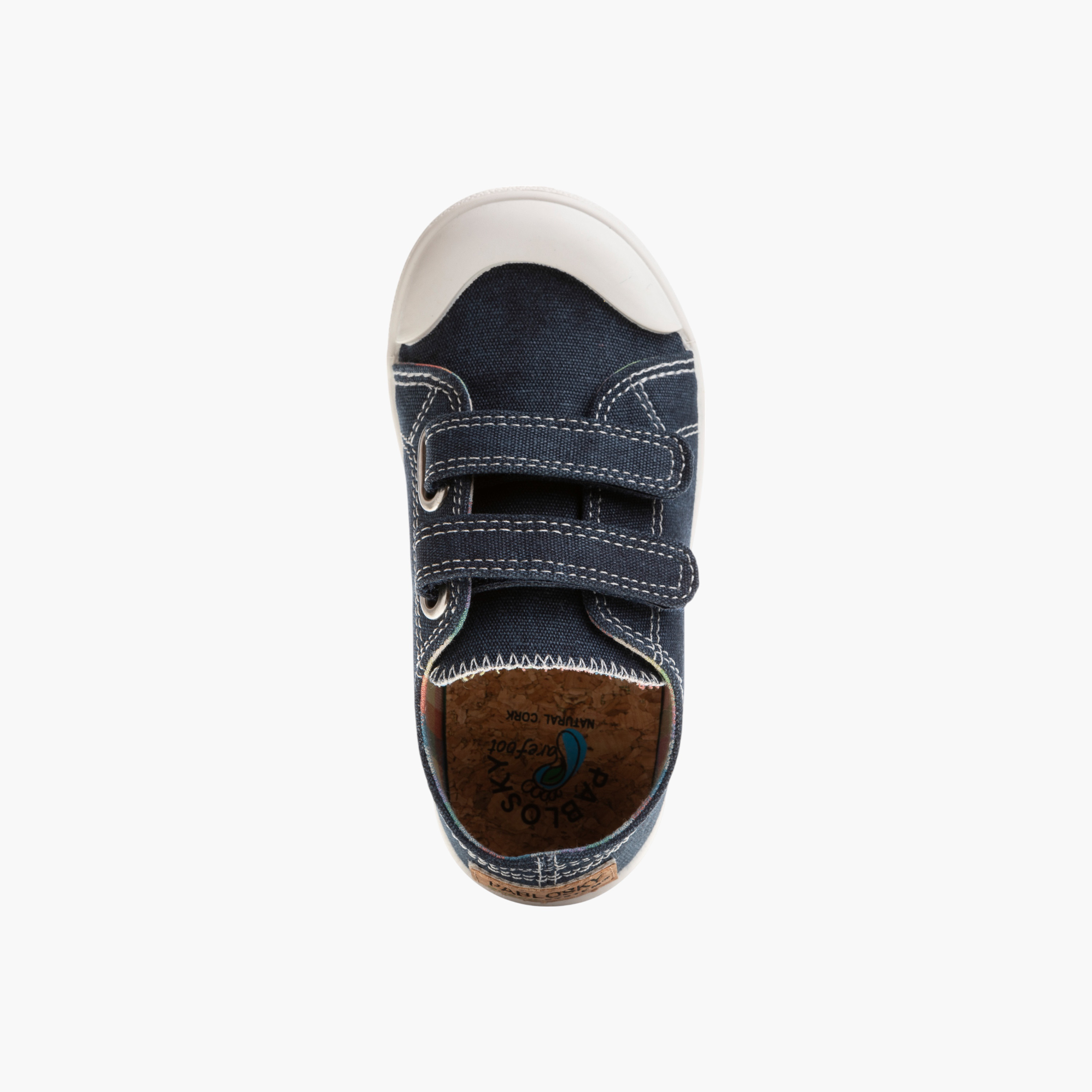 Pablosky Boys' Panelled Sneakers with Hook and Loop Closure-baby-boys-shoes-closedshoes-image-4