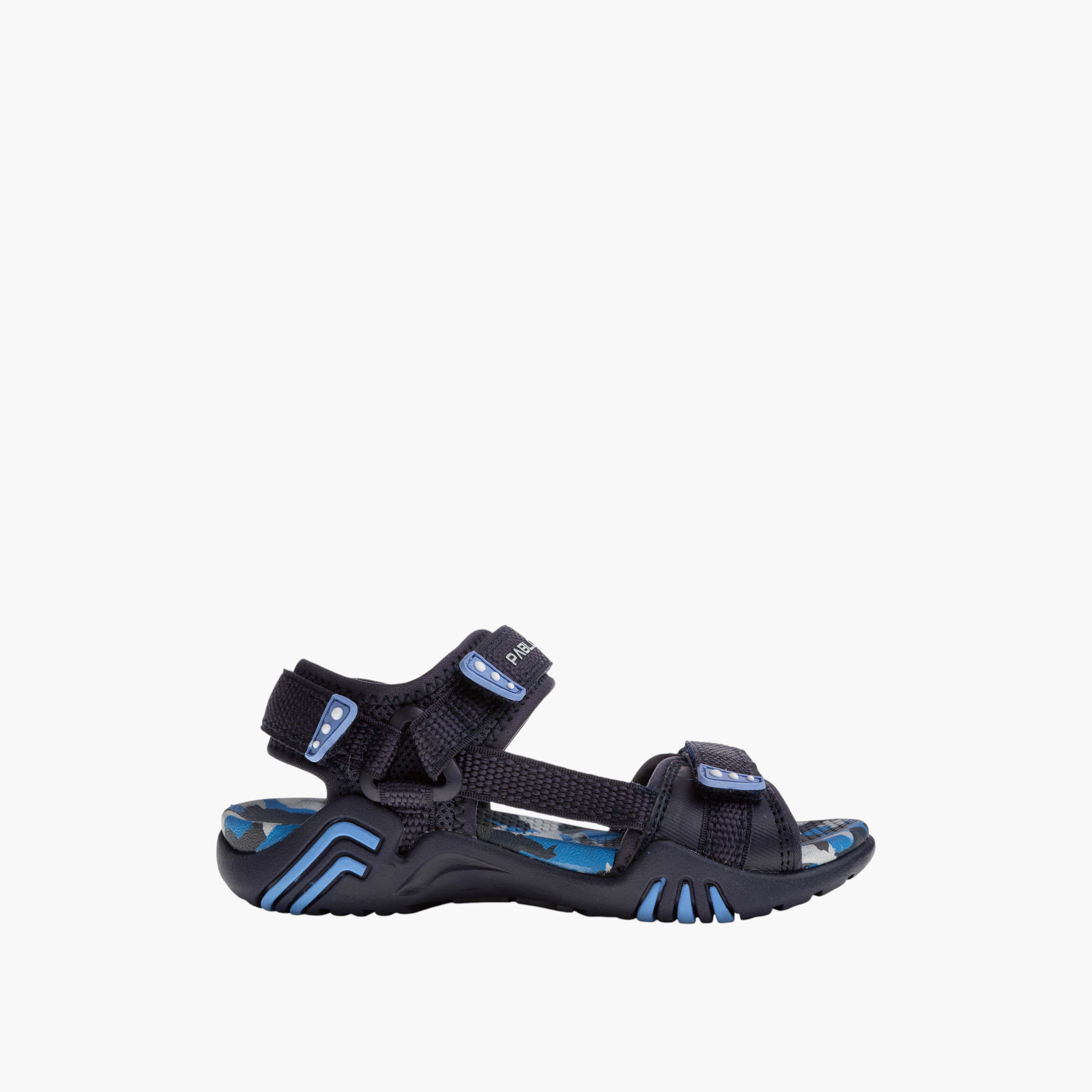 Pablosky Boys' Camouflage Print Sandals with Hook and Loop Closure-boys-shoes-sandals-image-2
