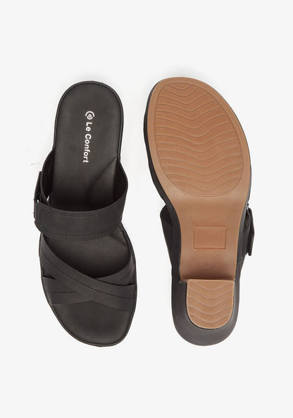 Le Confort Strappy Slip-On Sandals with Platform Heels-Women%27s Heel Sandals-image-5