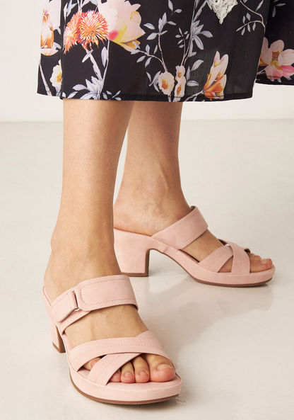 Le Confort Strappy Slip-On Sandals with Platform Heels-Women%27s Heel Sandals-image-0