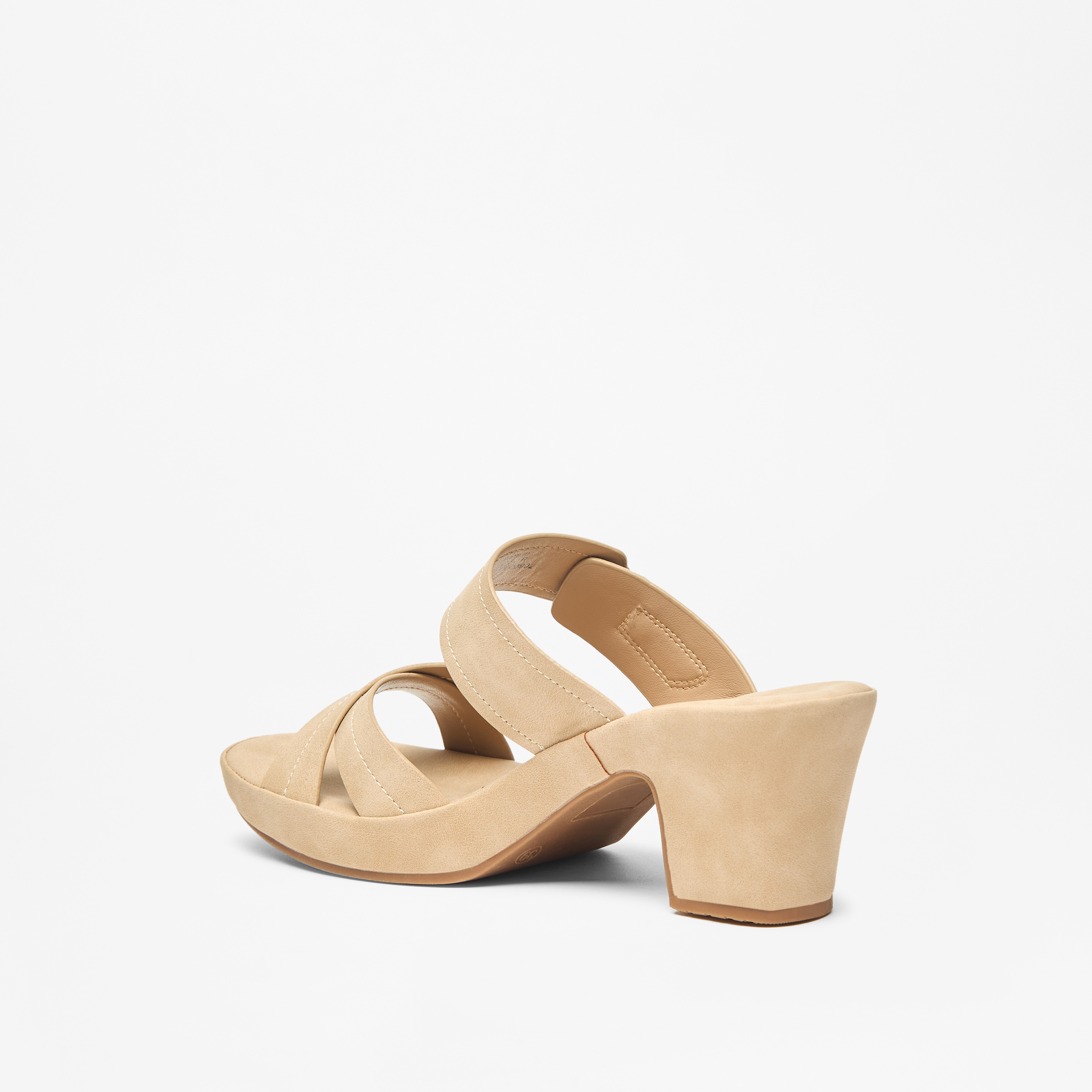 صندل مريح سادة سهل الارتداء بحزام متقاطع من لو كونفورت-women-shoes-sandals-heeled-image-2
