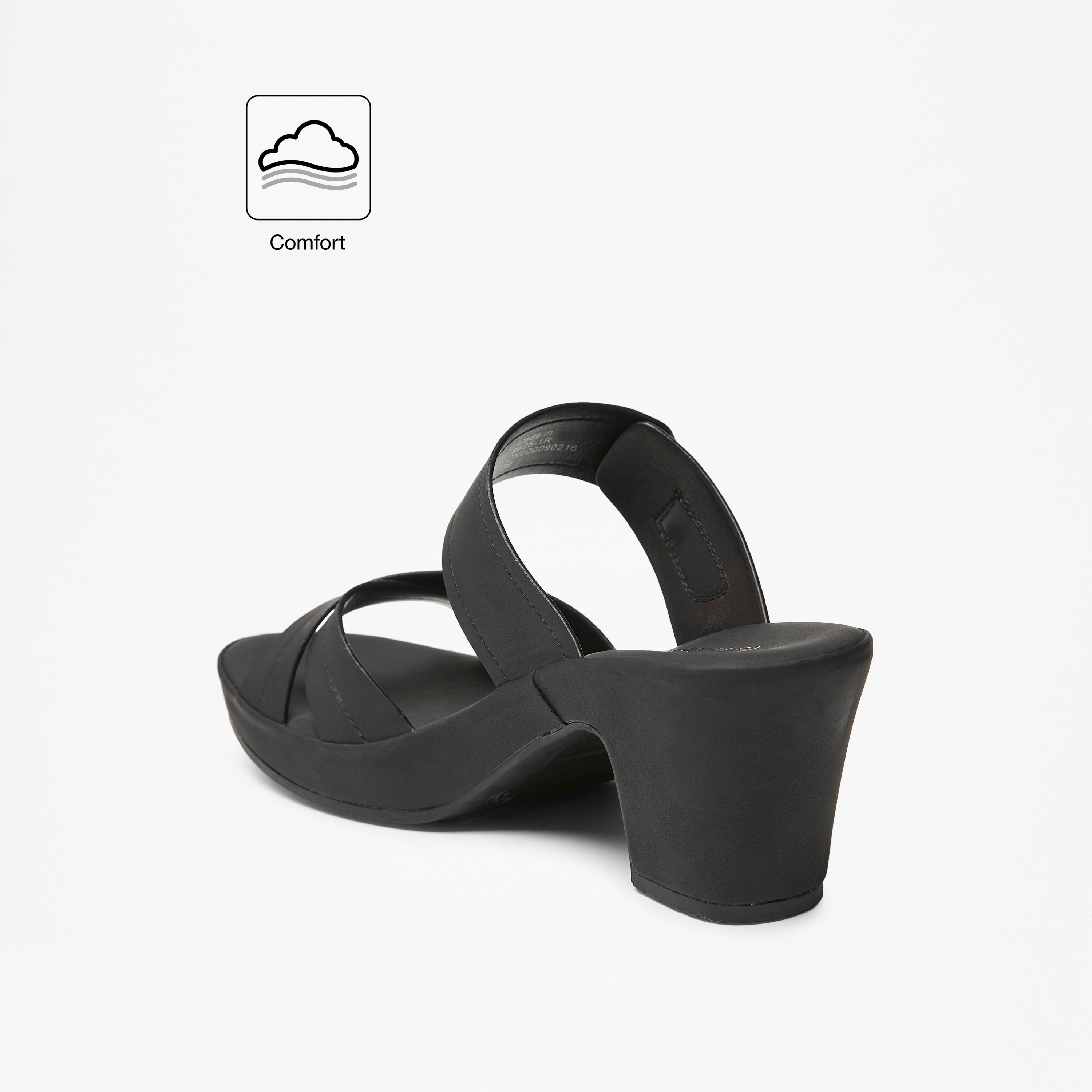 صندل مريح سادة سهل الارتداء بحزام متقاطع من لو كونفورت-women-shoes-sandals-heeled-image-2