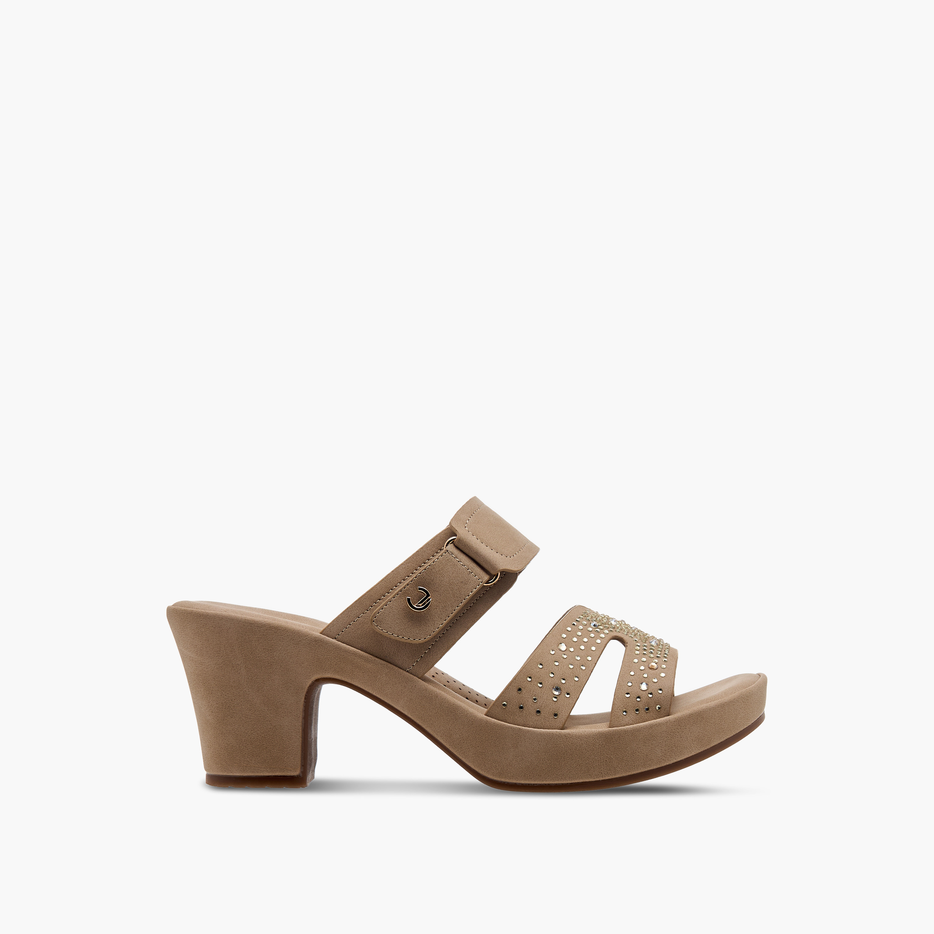 Le Confort Embellished Slip-On Comfort Sandals with Block Heels-women-shoes-sandals-heeled-image-3