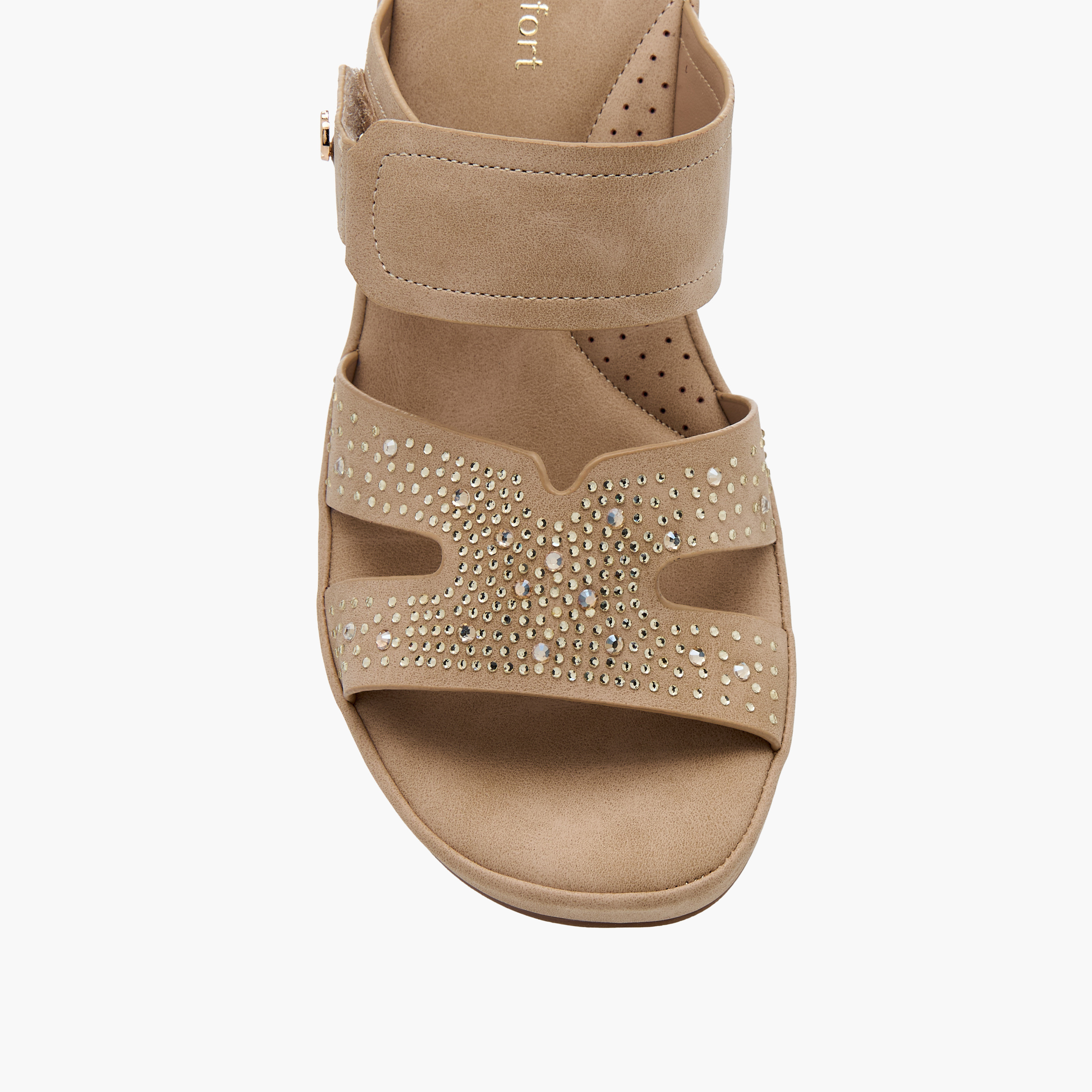 Le Confort Embellished Slip-On Comfort Sandals with Block Heels-women-shoes-sandals-heeled-image-4