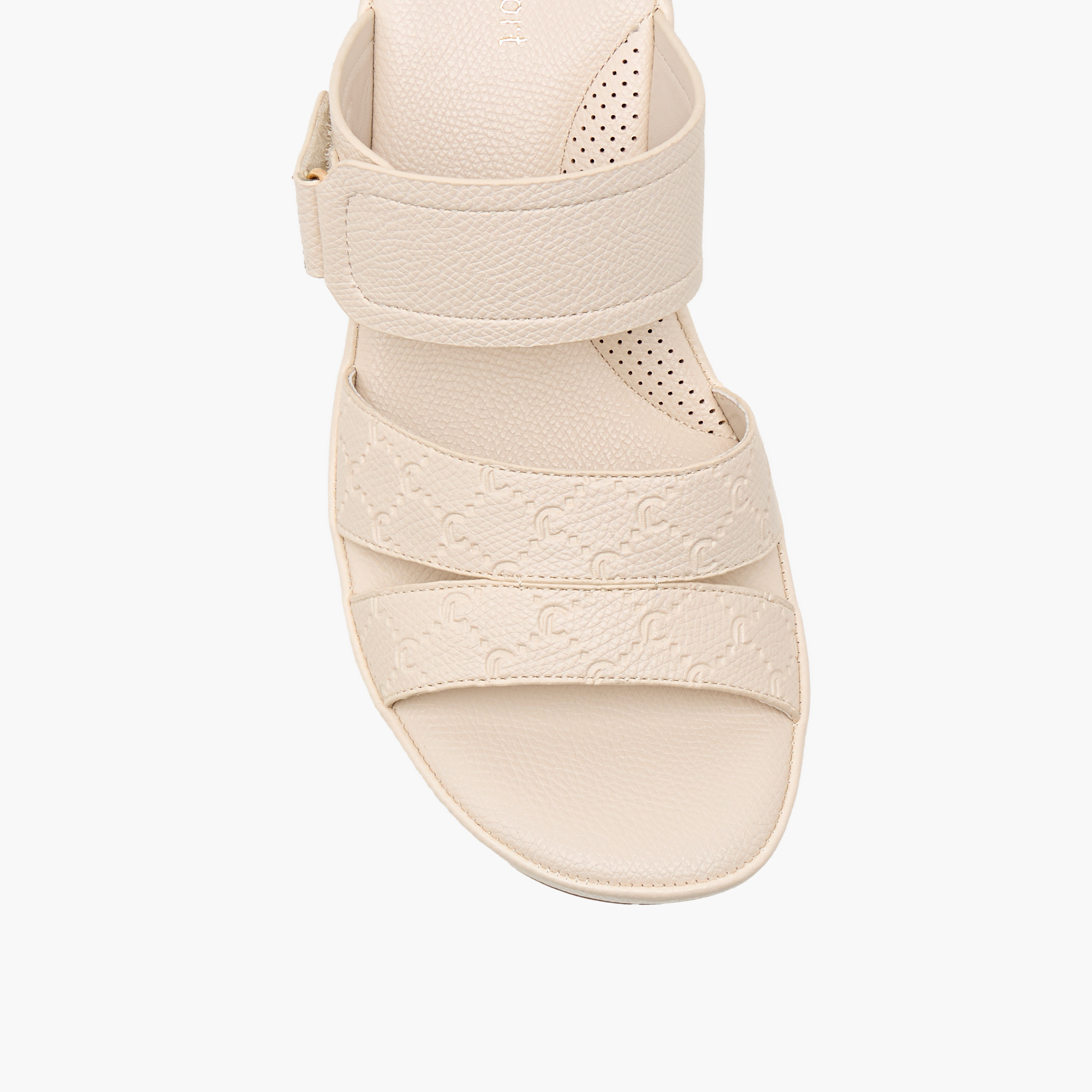 Le Confort Textured Slip-On Comfort Sandals with Block Heels-women-shoes-sandals-heeled-image-4