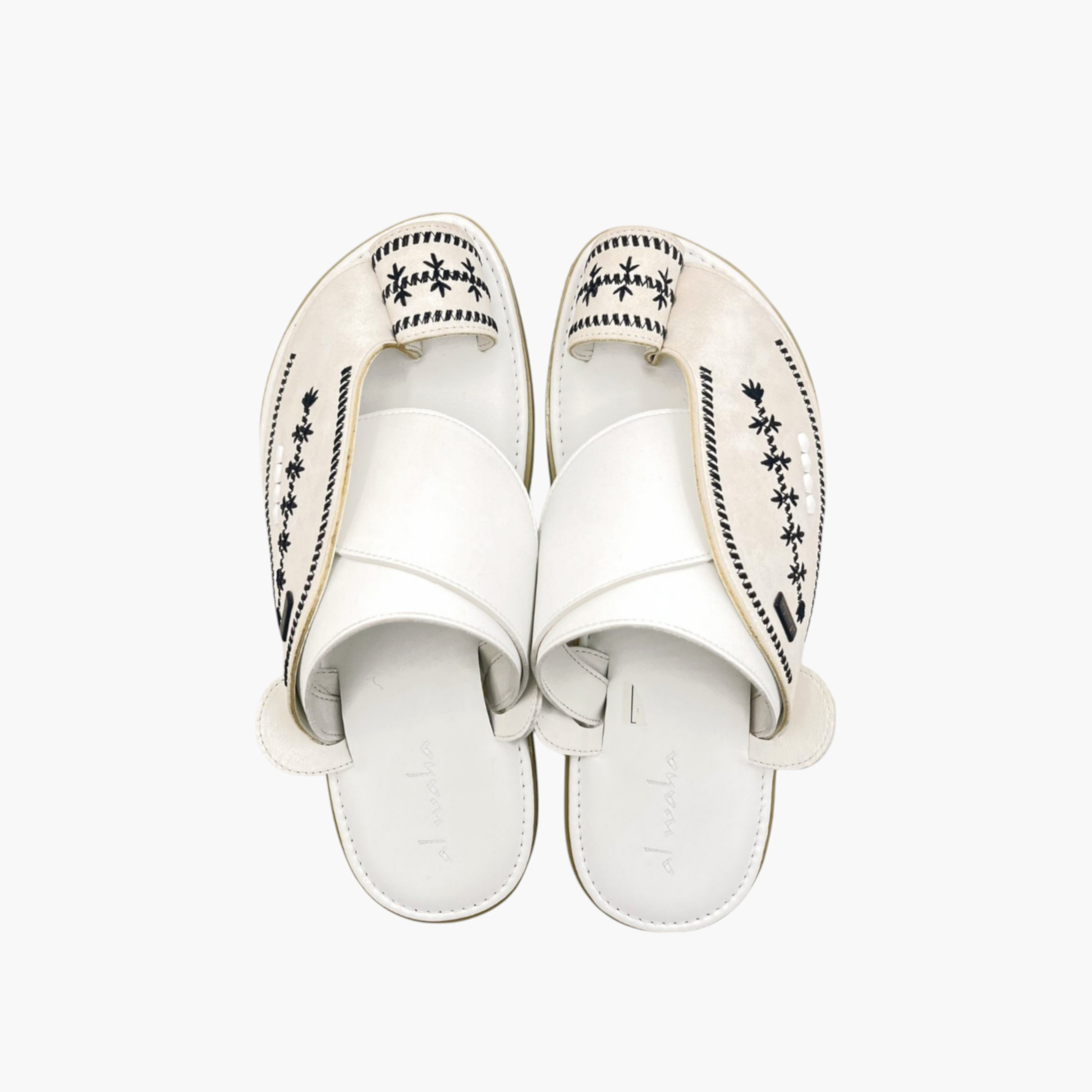 Al Waha Embroidered Slip-On Arabic Sandals with Toe Loop-men-shoes-sandals-image-1