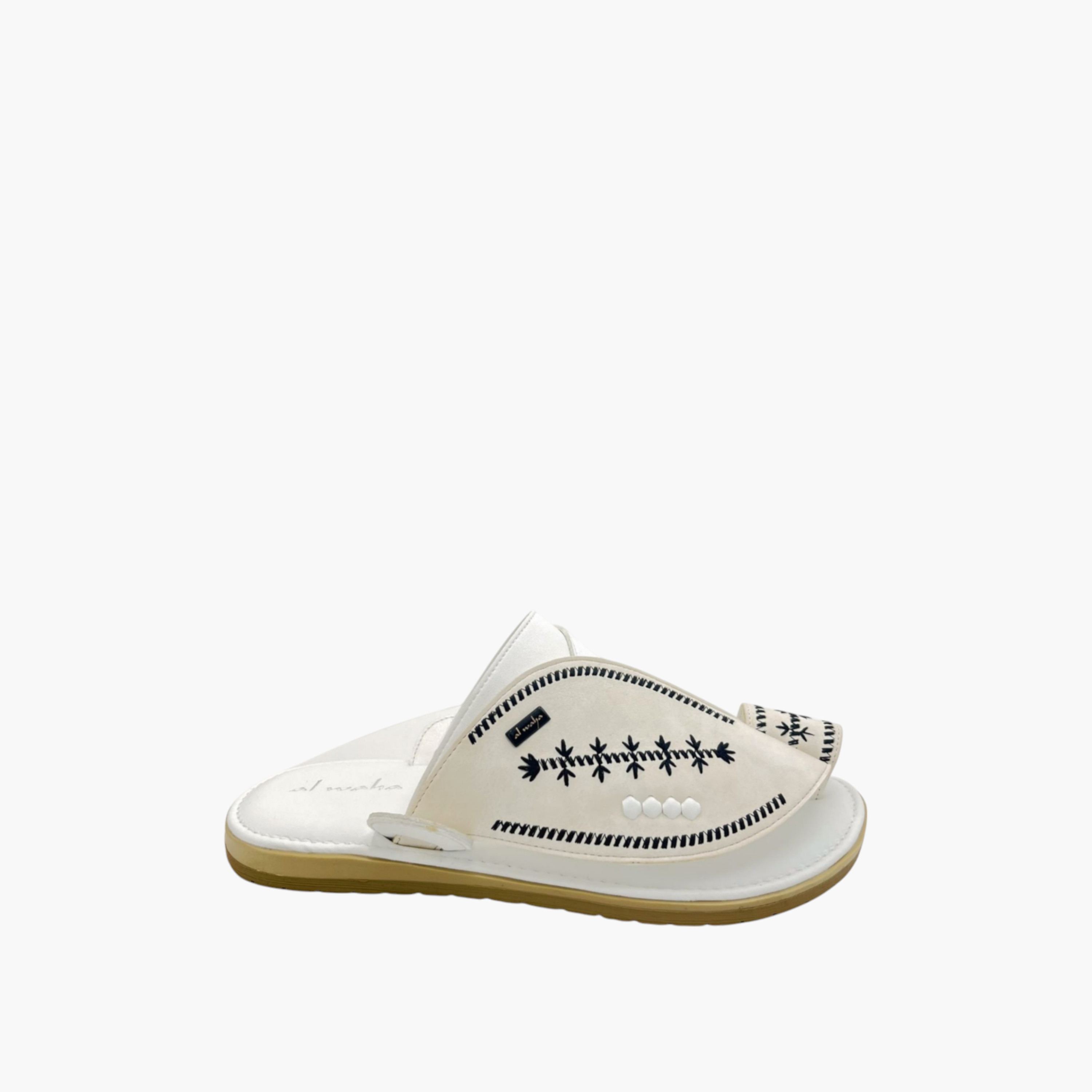 Al Waha Embroidered Slip-On Arabic Sandals with Toe Loop-men-shoes-sandals-image-2