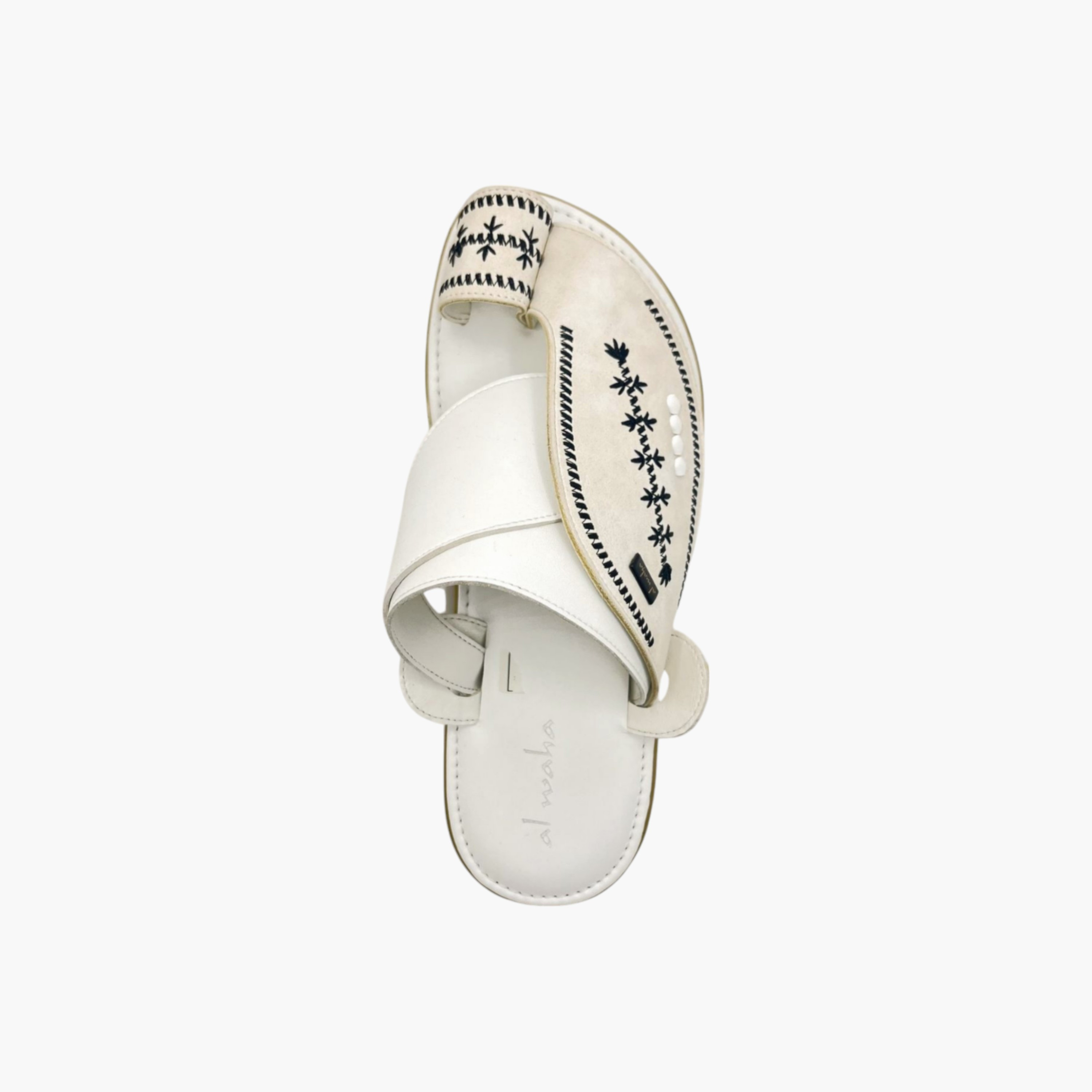 Al Waha Embroidered Slip-On Arabic Sandals with Toe Loop-men-shoes-sandals-image-3