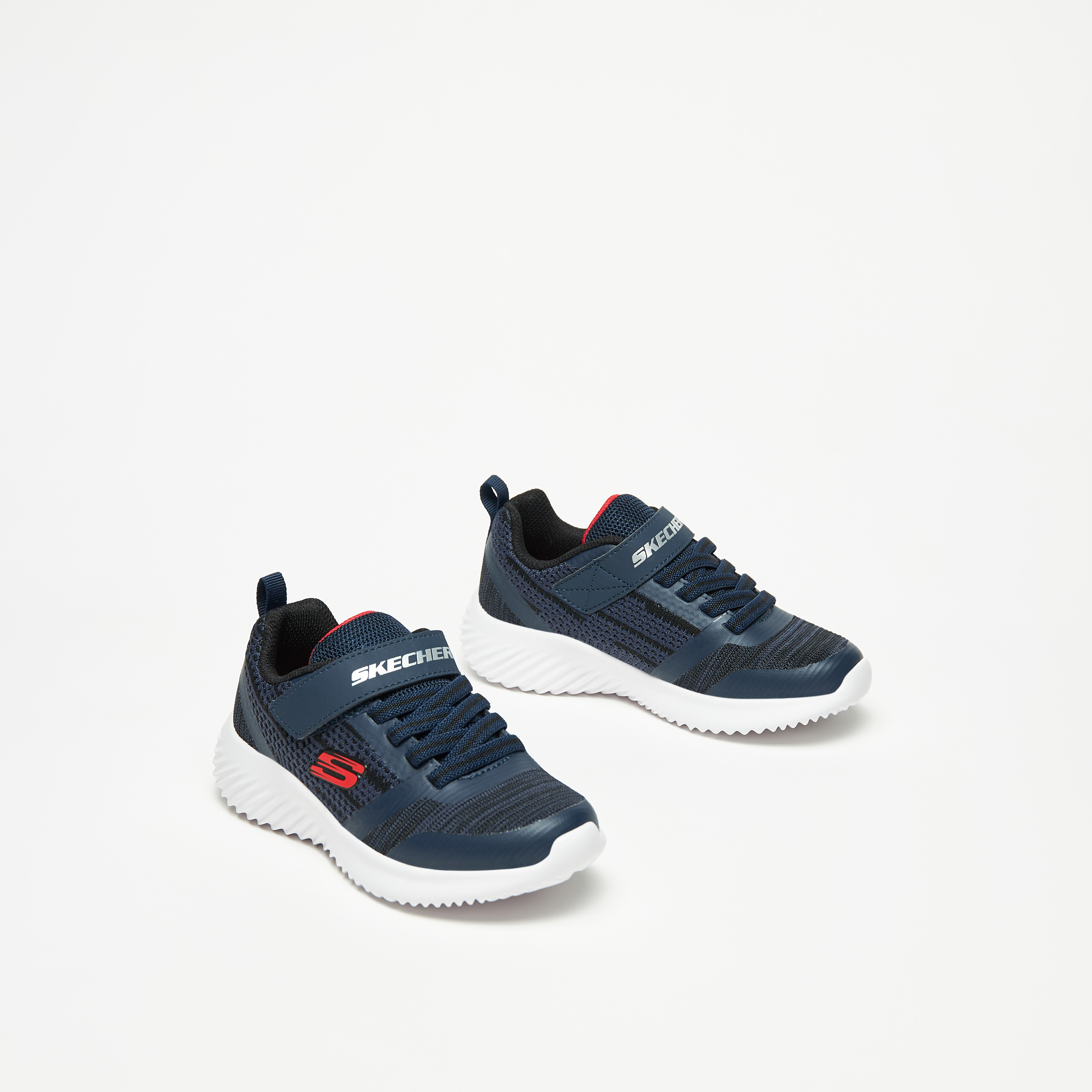 سكيتشرز حذاء مشي باوندر ميموري فوم كاحل منخفض للأولاد 98302L-NVBK | OE-sports-boys-shoes-image-1