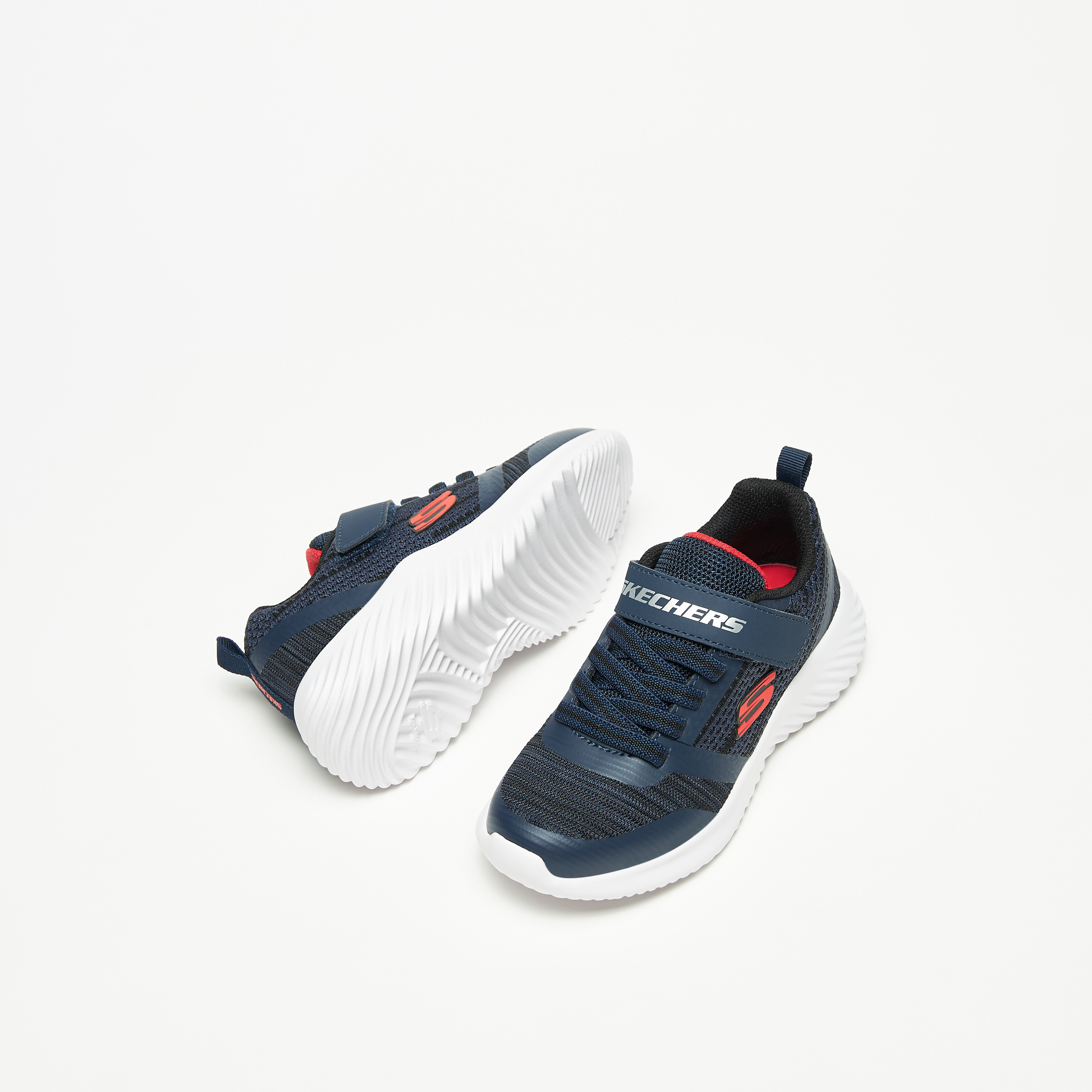سكيتشرز حذاء مشي باوندر ميموري فوم كاحل منخفض للأولاد 98302L-NVBK | OE-sports-boys-shoes-image-6