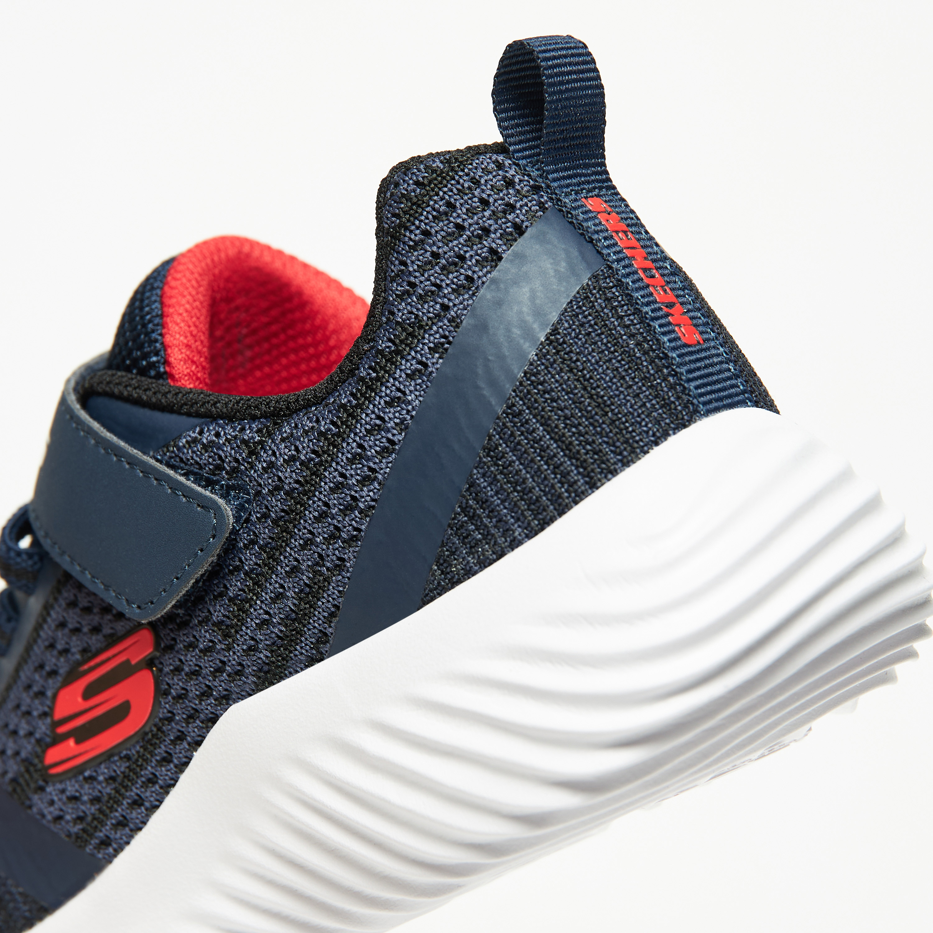سكيتشرز حذاء مشي باوندر ميموري فوم كاحل منخفض للأولاد 98302L-NVBK | OE-sports-boys-shoes-image-8