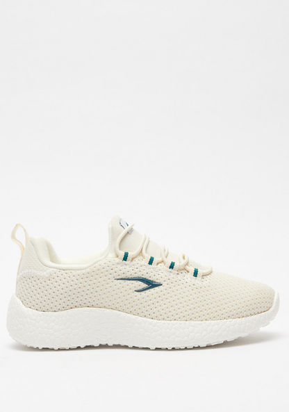 Dash Textured Slip-On Running Shoes with Drawstring Detail