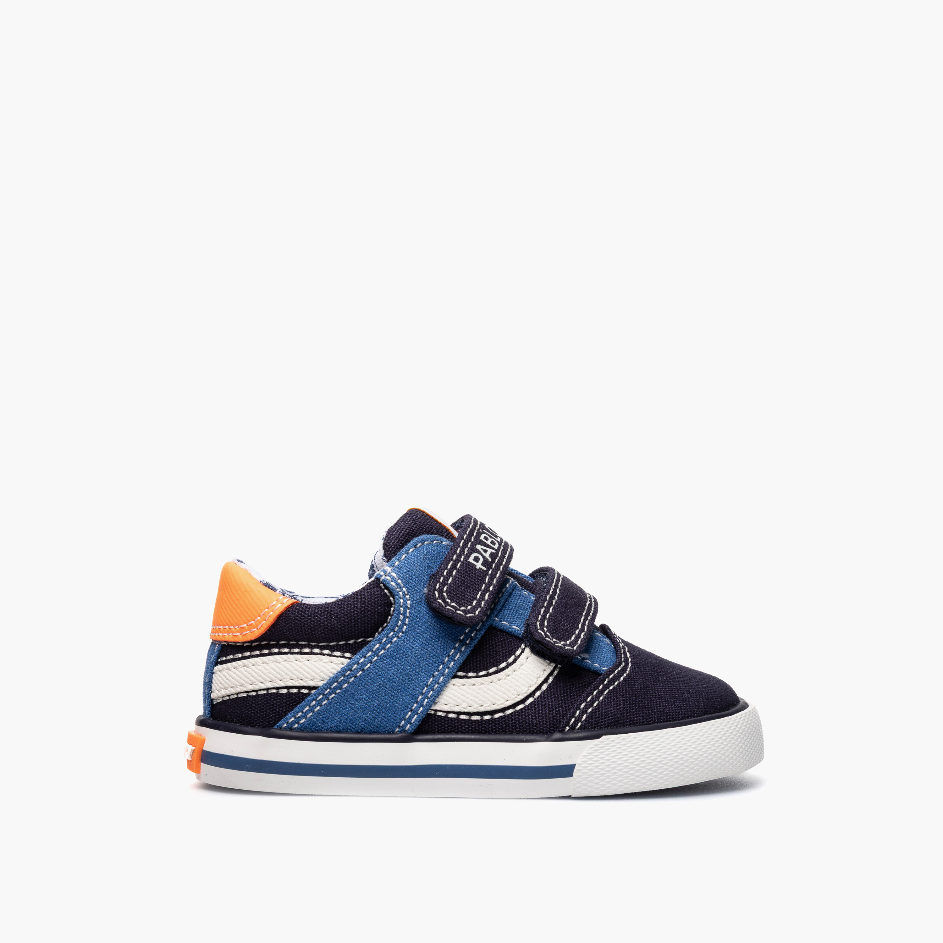 Pablosky Canvas Sneakers with Hook & Loop Closure-baby-boys-shoes-closedshoes-image-2