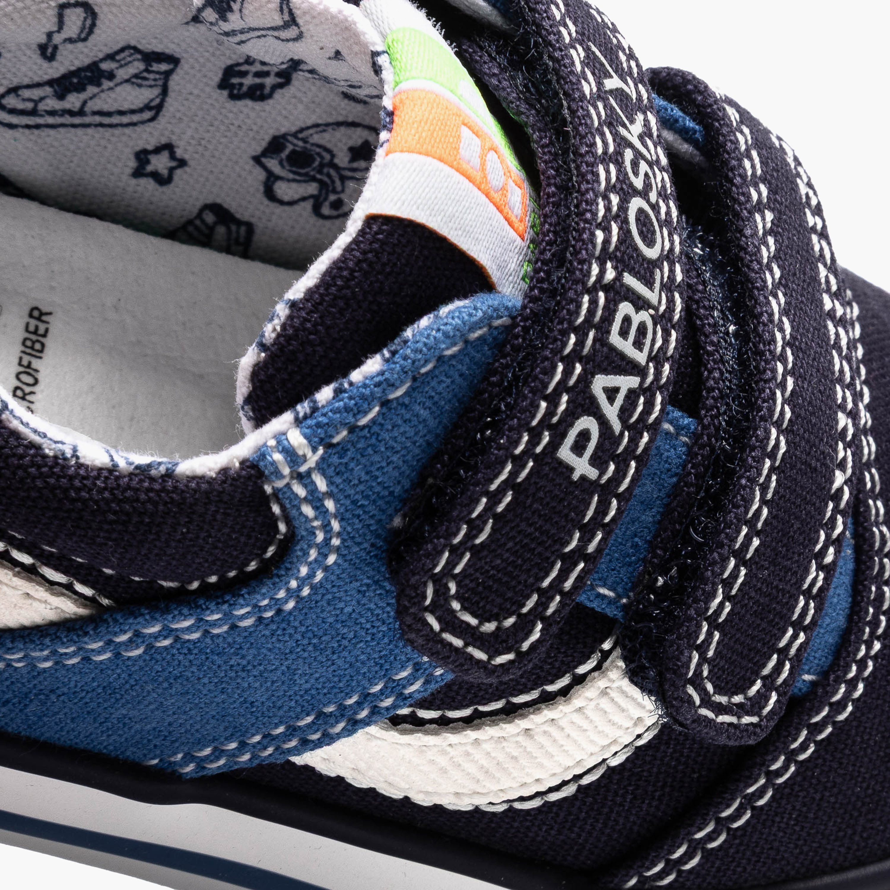 Pablosky Canvas Sneakers with Hook & Loop Closure-baby-boys-shoes-closedshoes-image-7