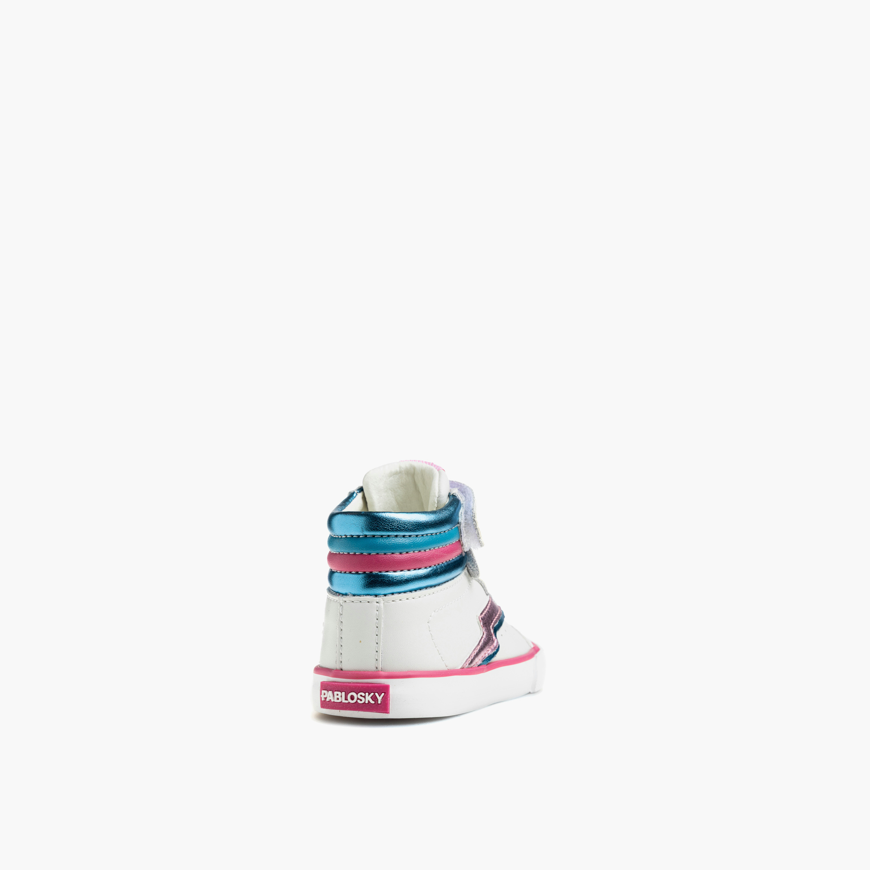 Pablosky Boys Hook & Loop Leather High Top Sneakers-boys-shoes-sneakers-image-2