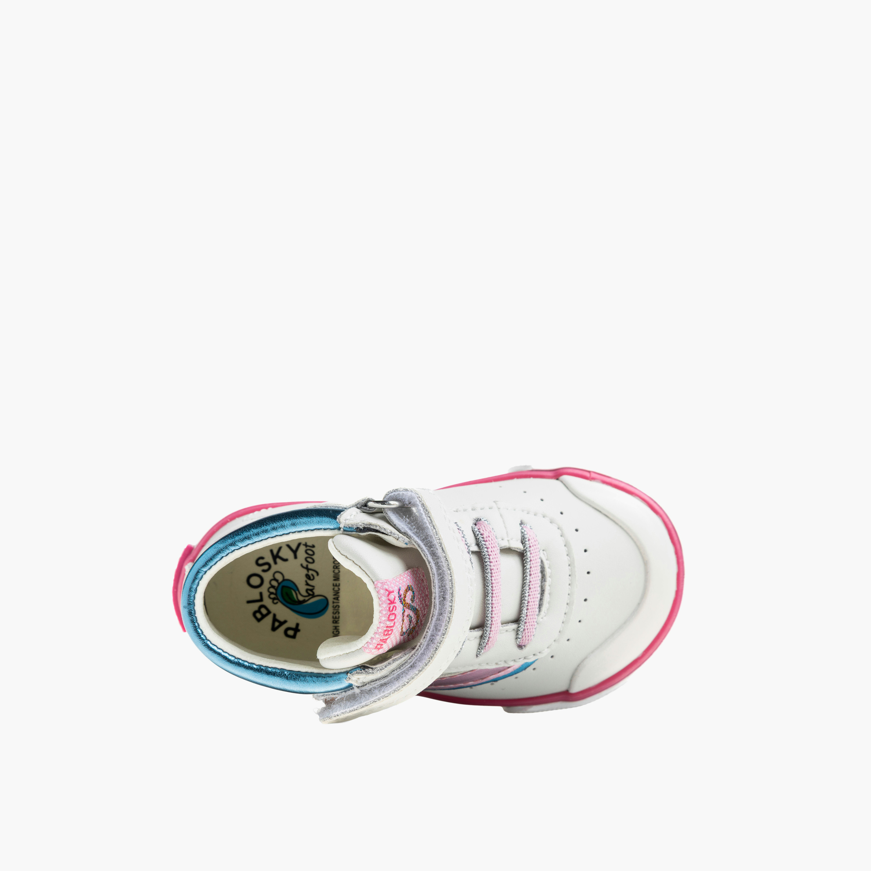 Pablosky Boys Hook & Loop Leather High Top Sneakers-boys-shoes-sneakers-image-3