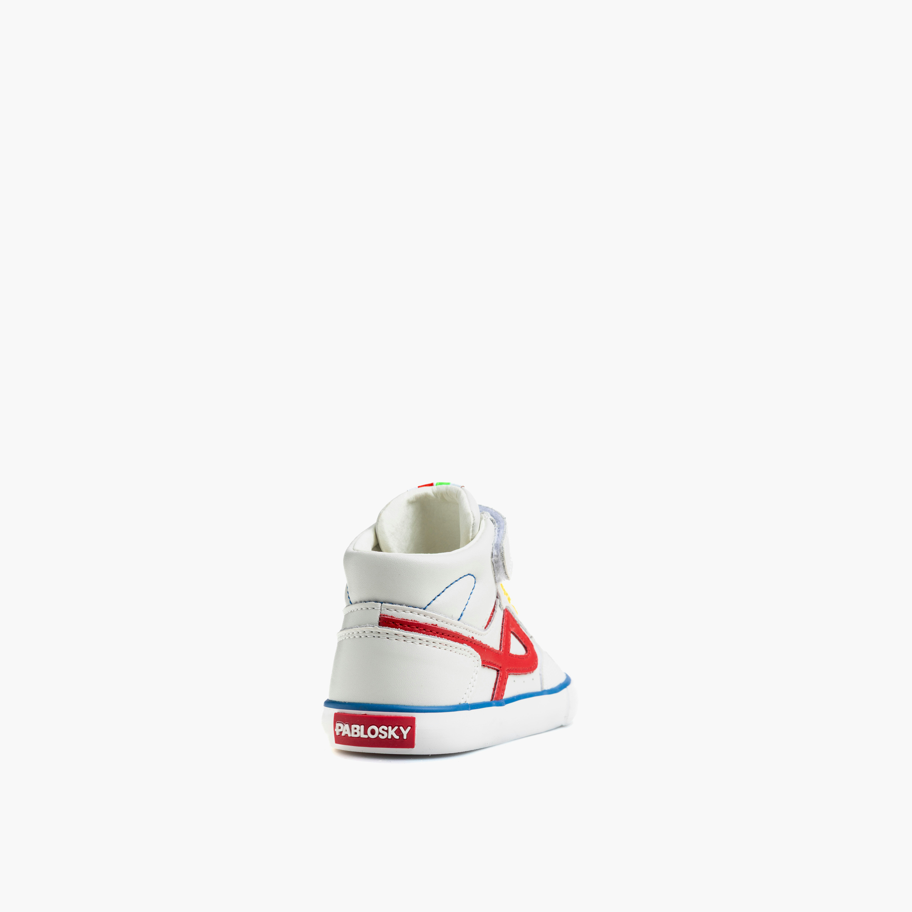 Pablosky Boys Hook & Loop Leather High Top Sneakers-boys-shoes-sneakers-image-3