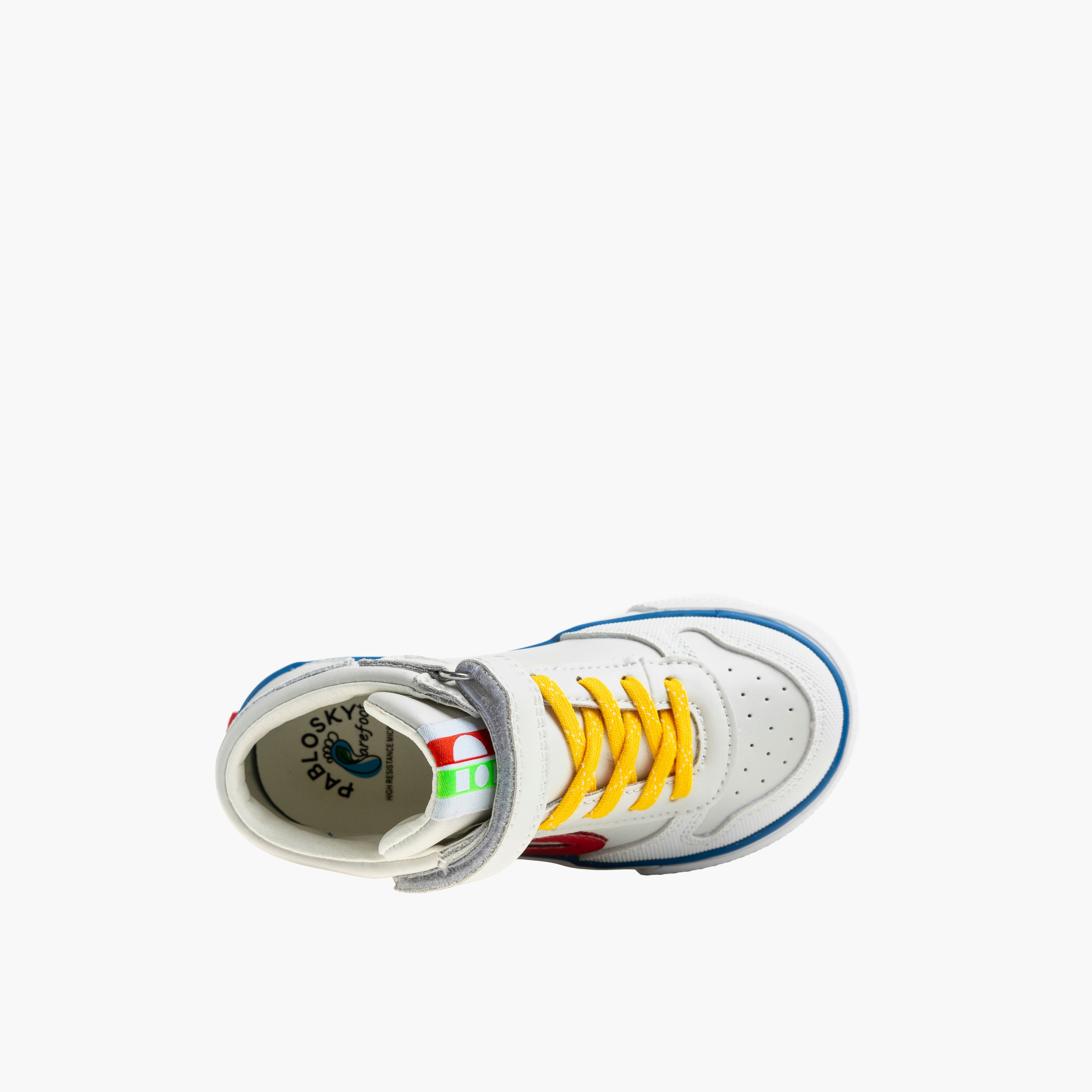 Pablosky Boys Hook & Loop Leather High Top Sneakers-boys-shoes-sneakers-image-4
