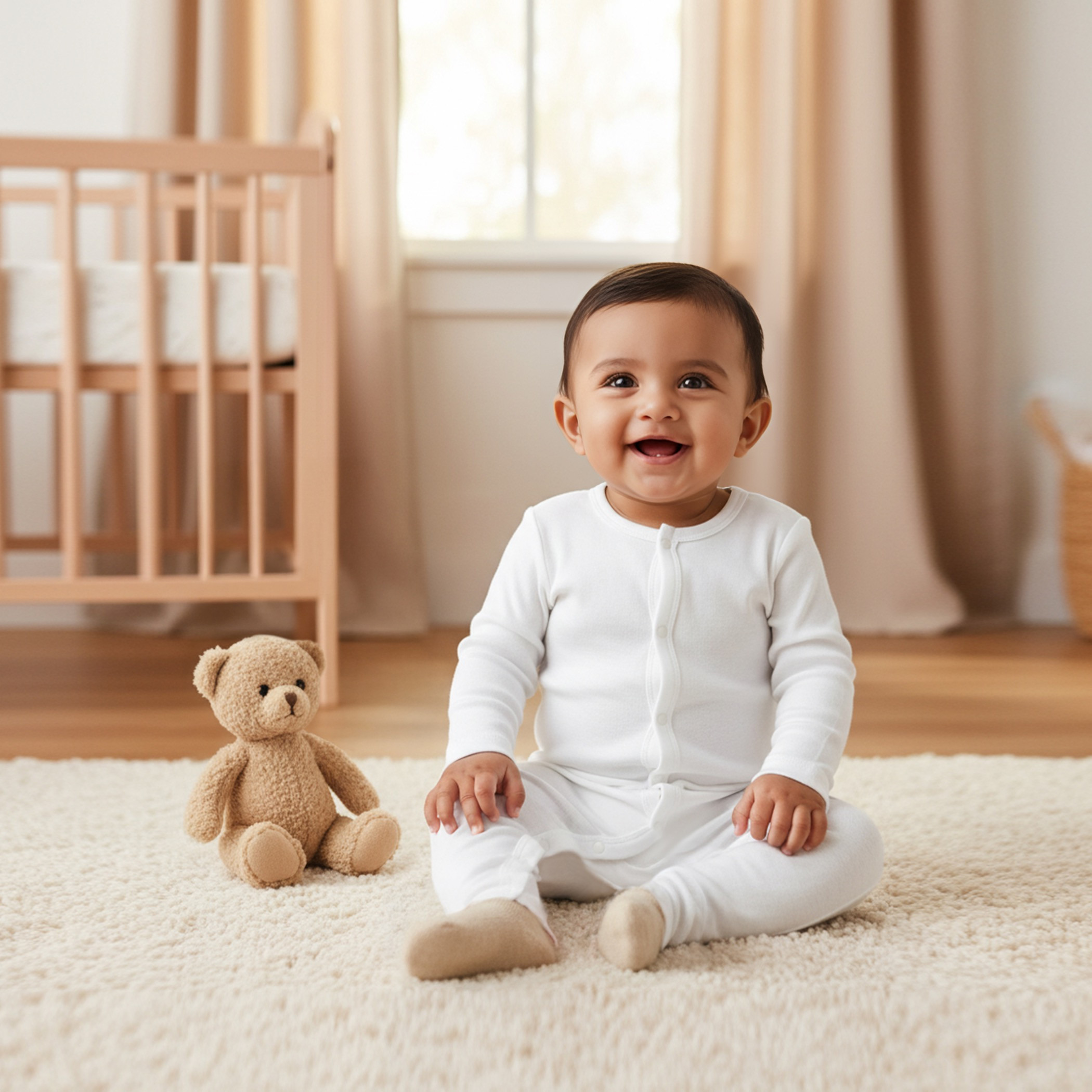 Love Earth Solid Sleepsuit with Long Sleeves - Set of 3-baby-girls-clothing-nightwear-sleepsuits-image-5