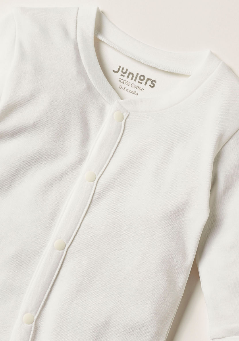 Juniors Solid Sleepsuit with Long Sleeves-Sleepsuits-image-1