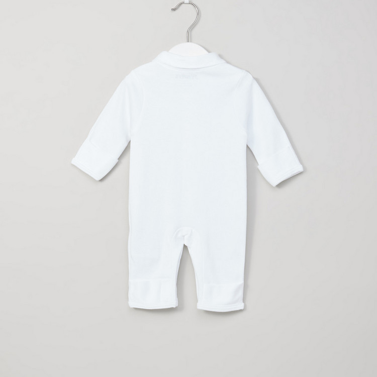 Juniors Plain Sleepsuit with Round Neck and Long Sleeves