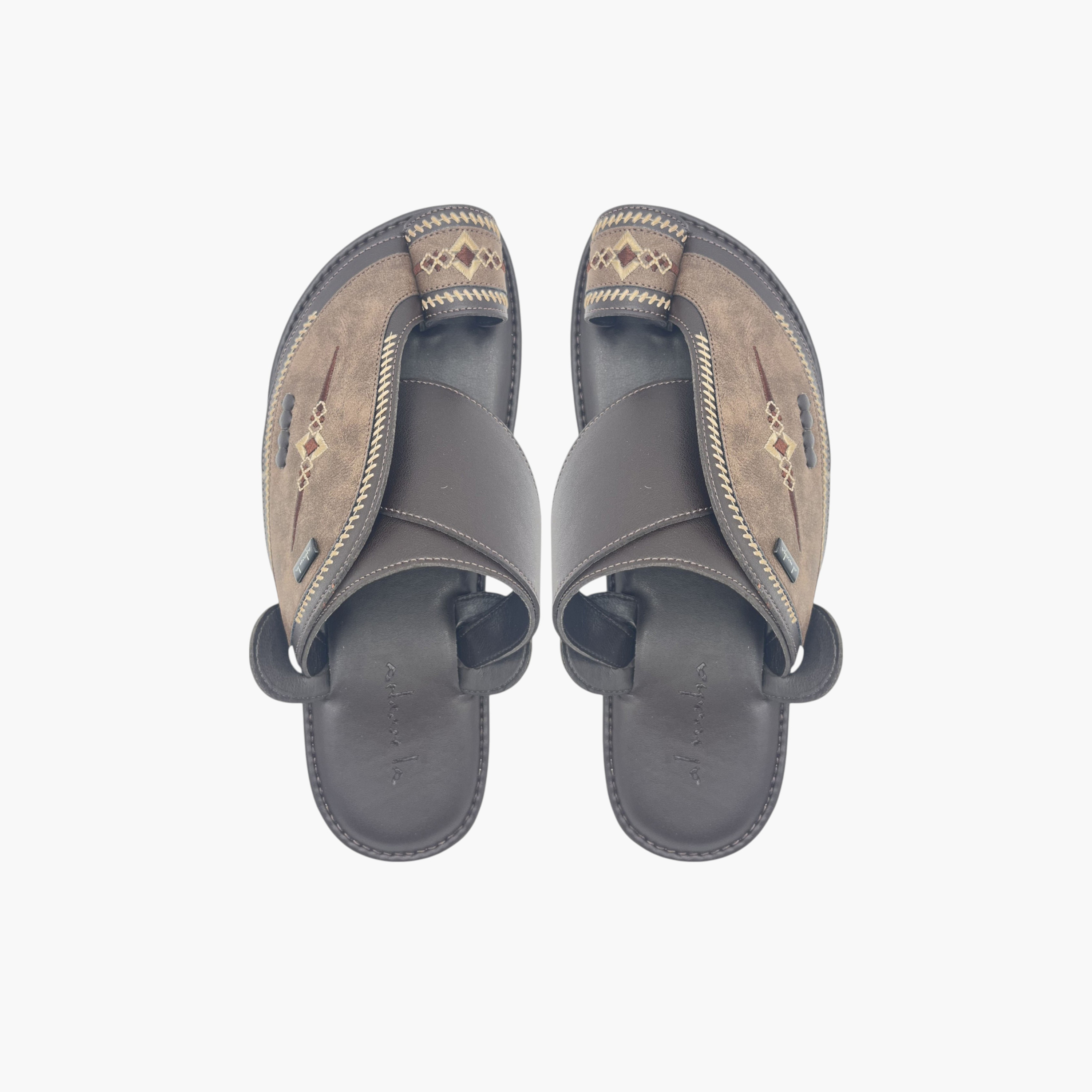 Al Waha Embroidered Slip-On Arabic Sandals-men-shoes-sandals-image-1