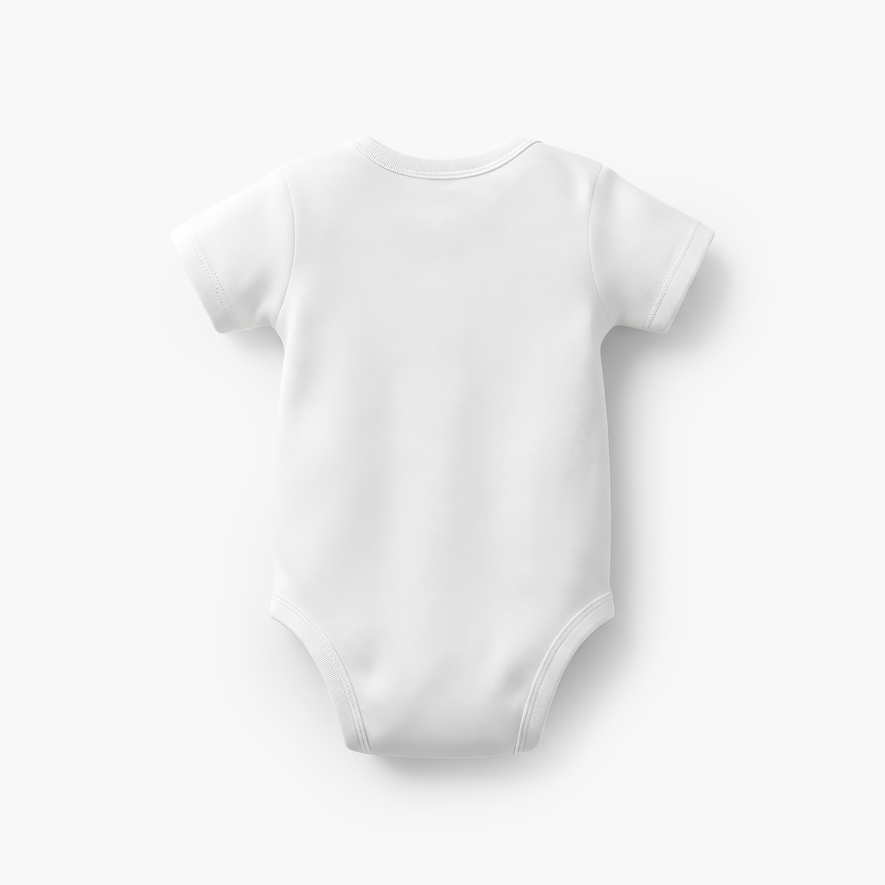 Juniors Solid Bodysuit with Round Neck and Short Sleeves-baby-boys-clothing-bodysuits-image-3