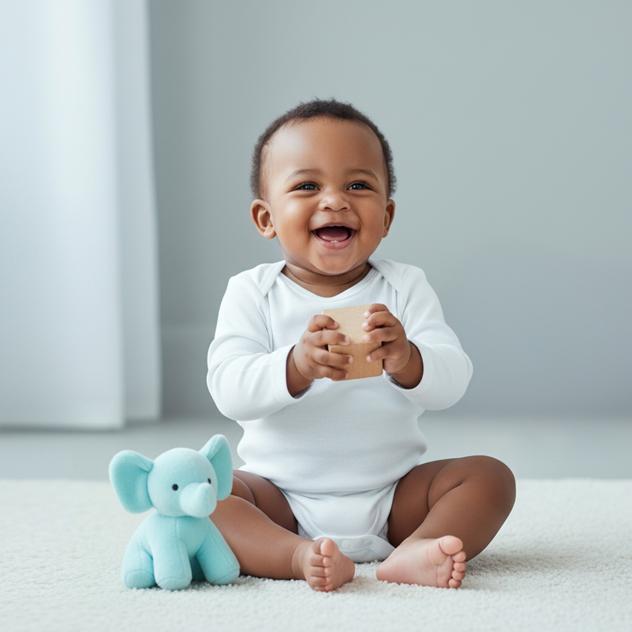 بودي سوت سادة بياقة مستديرة وأكمام طويلة من جونيورز-baby-girls-clothing-bodysuits-image-1