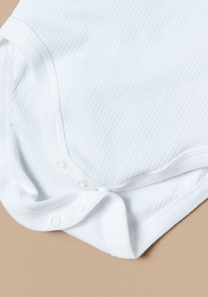 Juniors Textured Sleeveless Bodysuit with Button Closure-Bodysuits-image-3