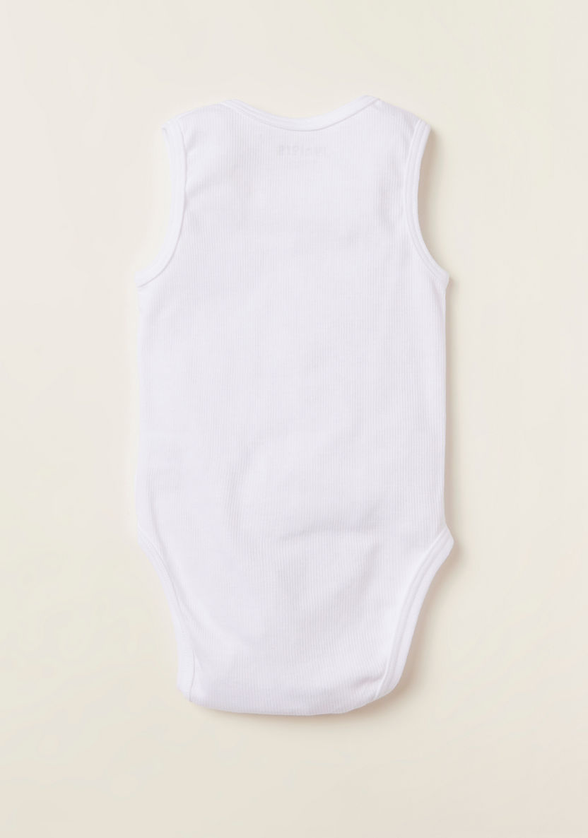 Juniors Solid Sleeveless Bodysuit with Snap Button Closure-Bodysuits-image-3