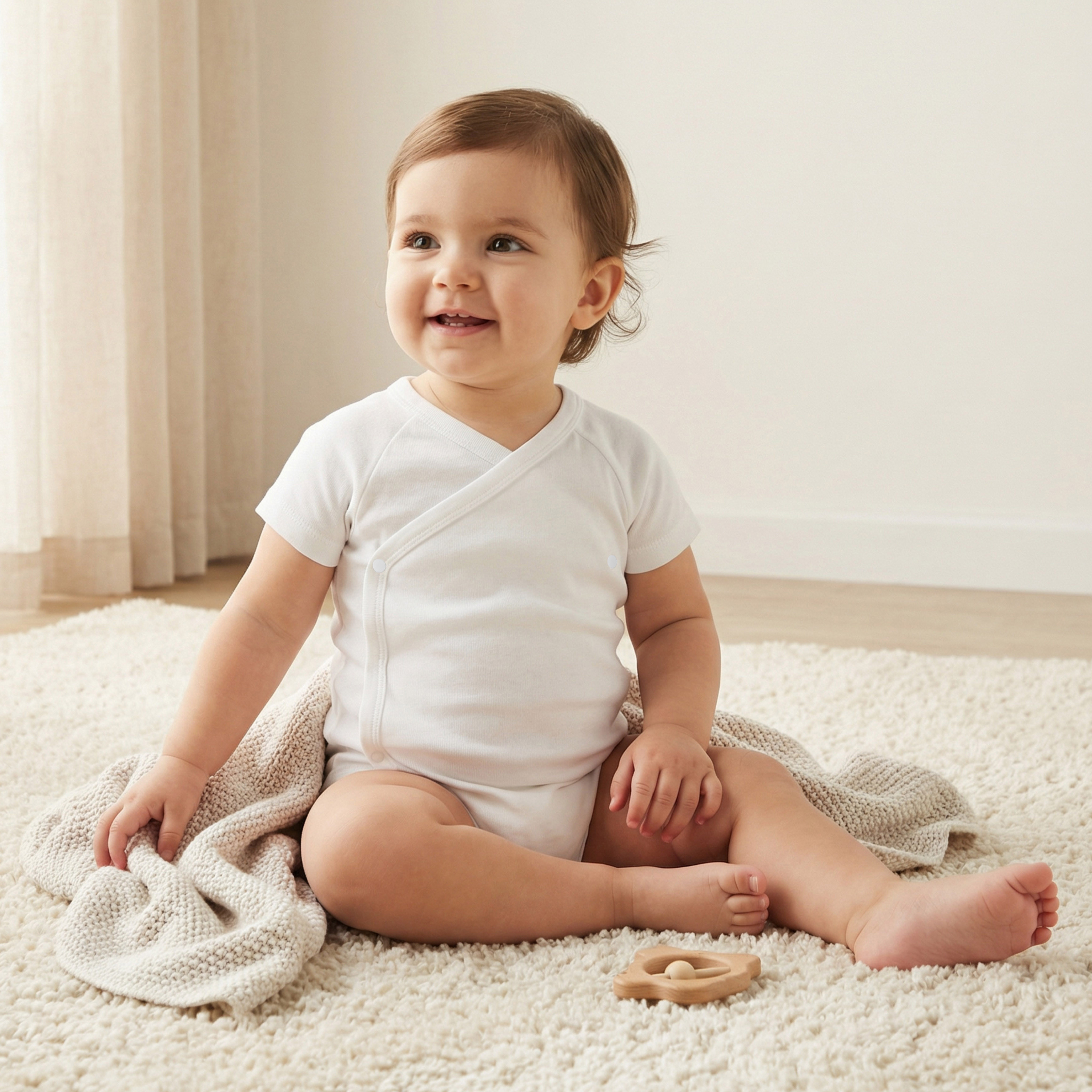 Juniors Solid Bodysuit with Round Neck and Short Sleeves-promo_babyshop_Buy5for55_KWT130126-image-1