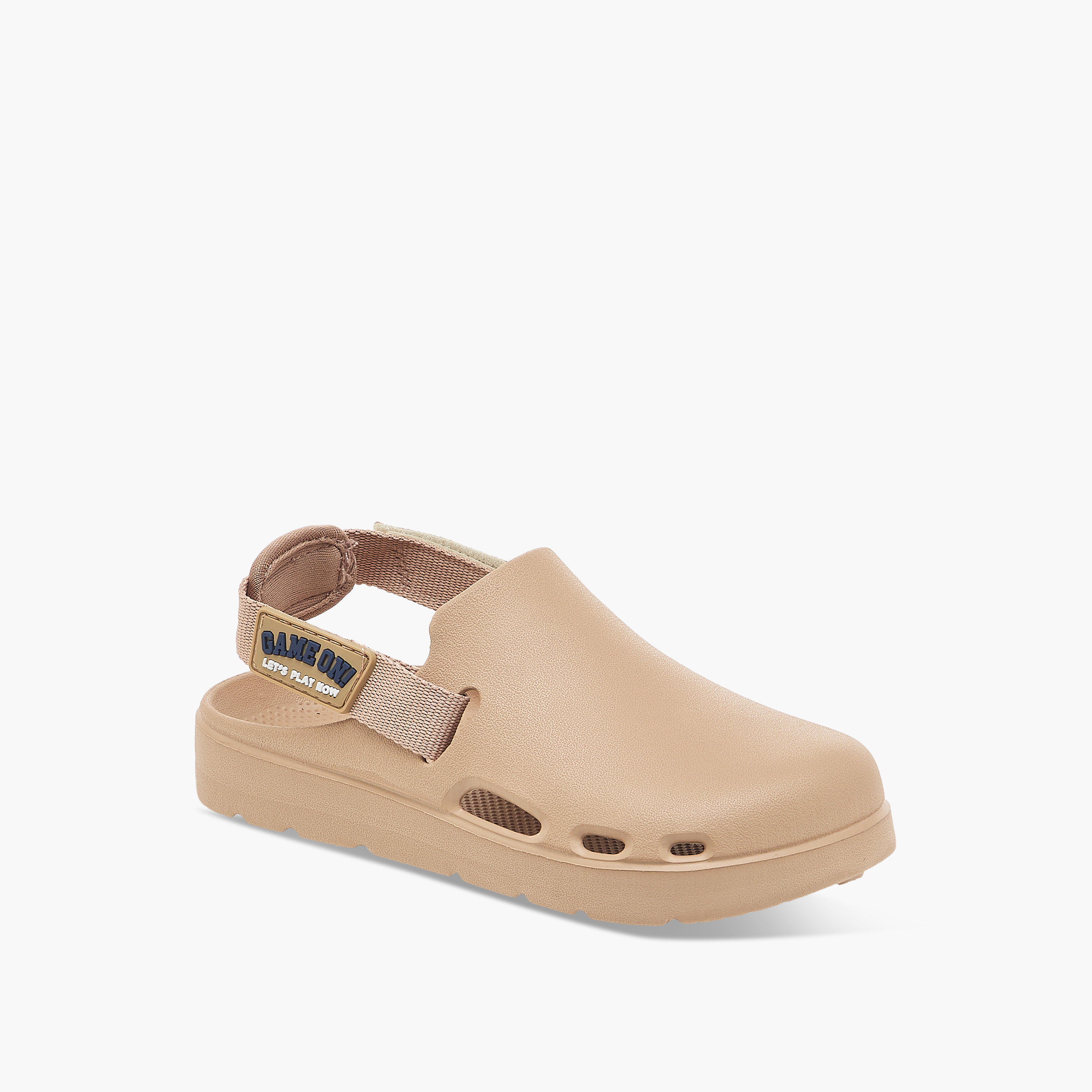 Aqua Applique Detail Clogs with Backstrap-boys-shoes-sandals-image-2