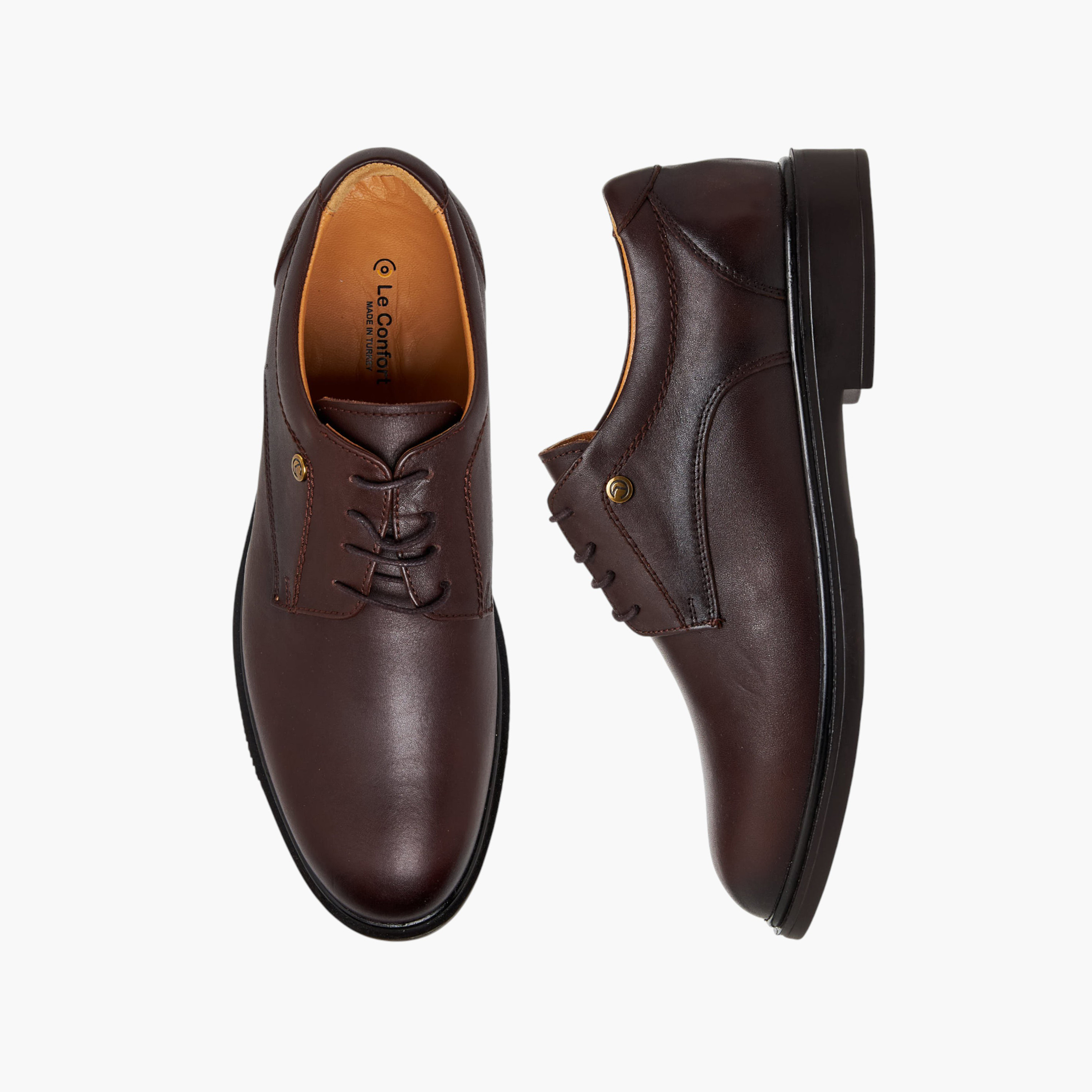 Le Confort Men Lace-Up Leather Derby Shoes-men-shoes-formalshoes-image-1