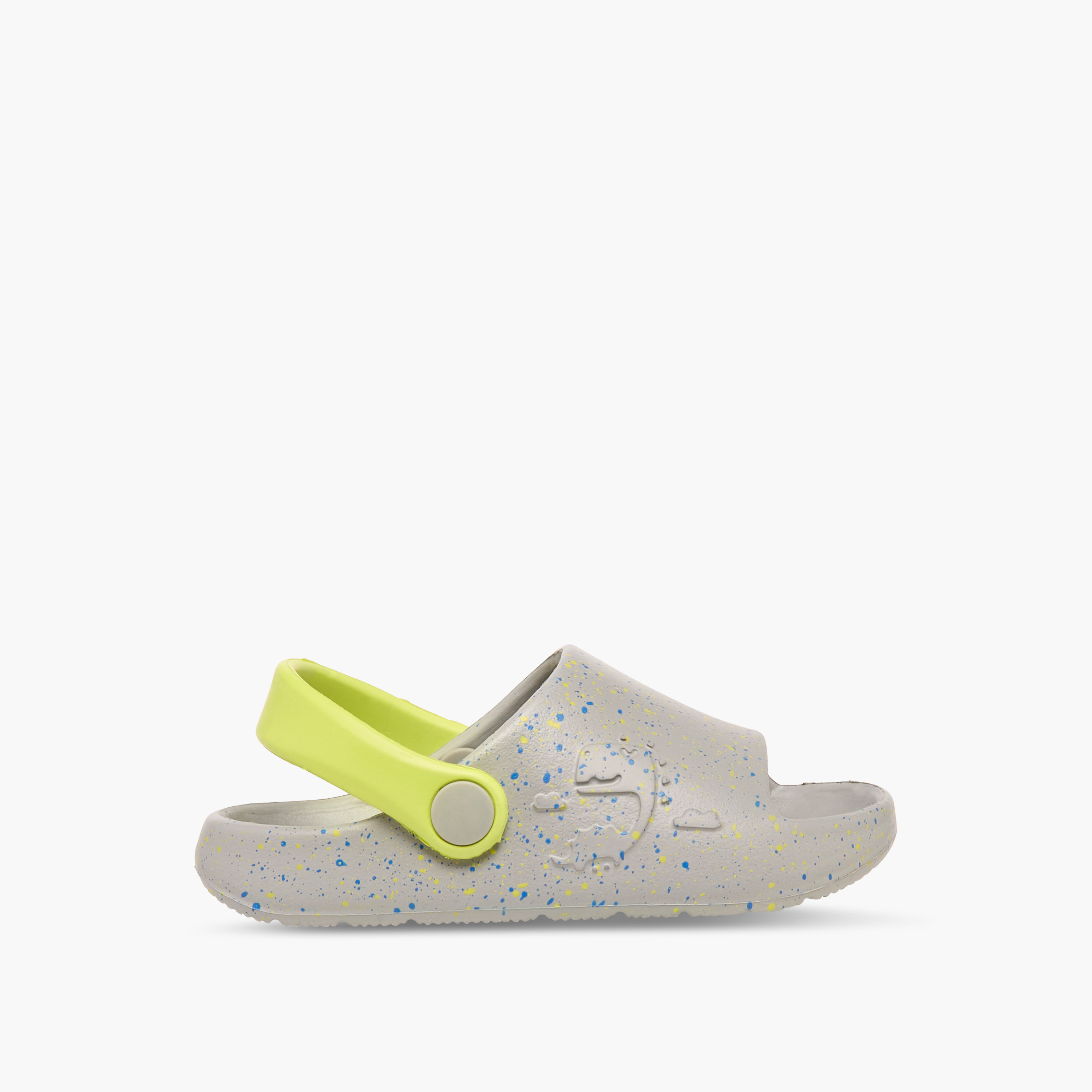 Aqua Printed Slides with Backstrap-boys-shoes-sandals-image-3