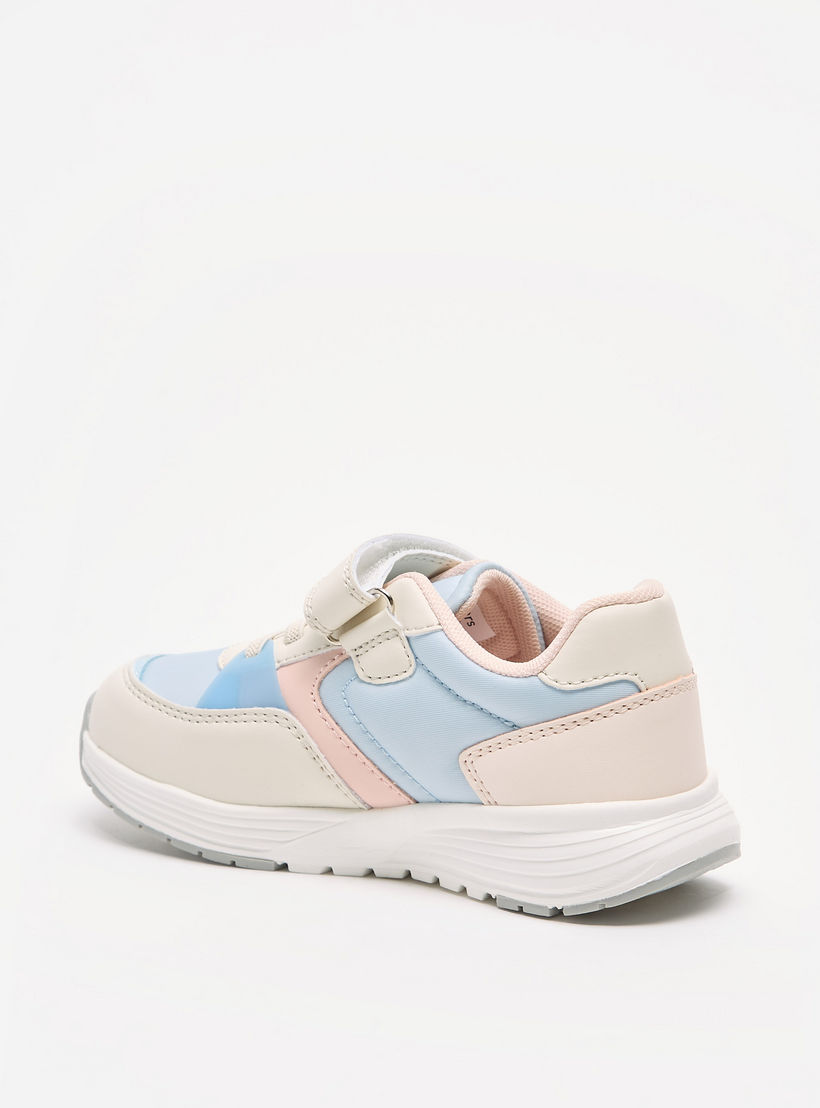 حذاء سنيكرز بِقوالب ملونة وشريط إغلاق لاصق من جونيورز-girls-shoes-sneakers-image-2