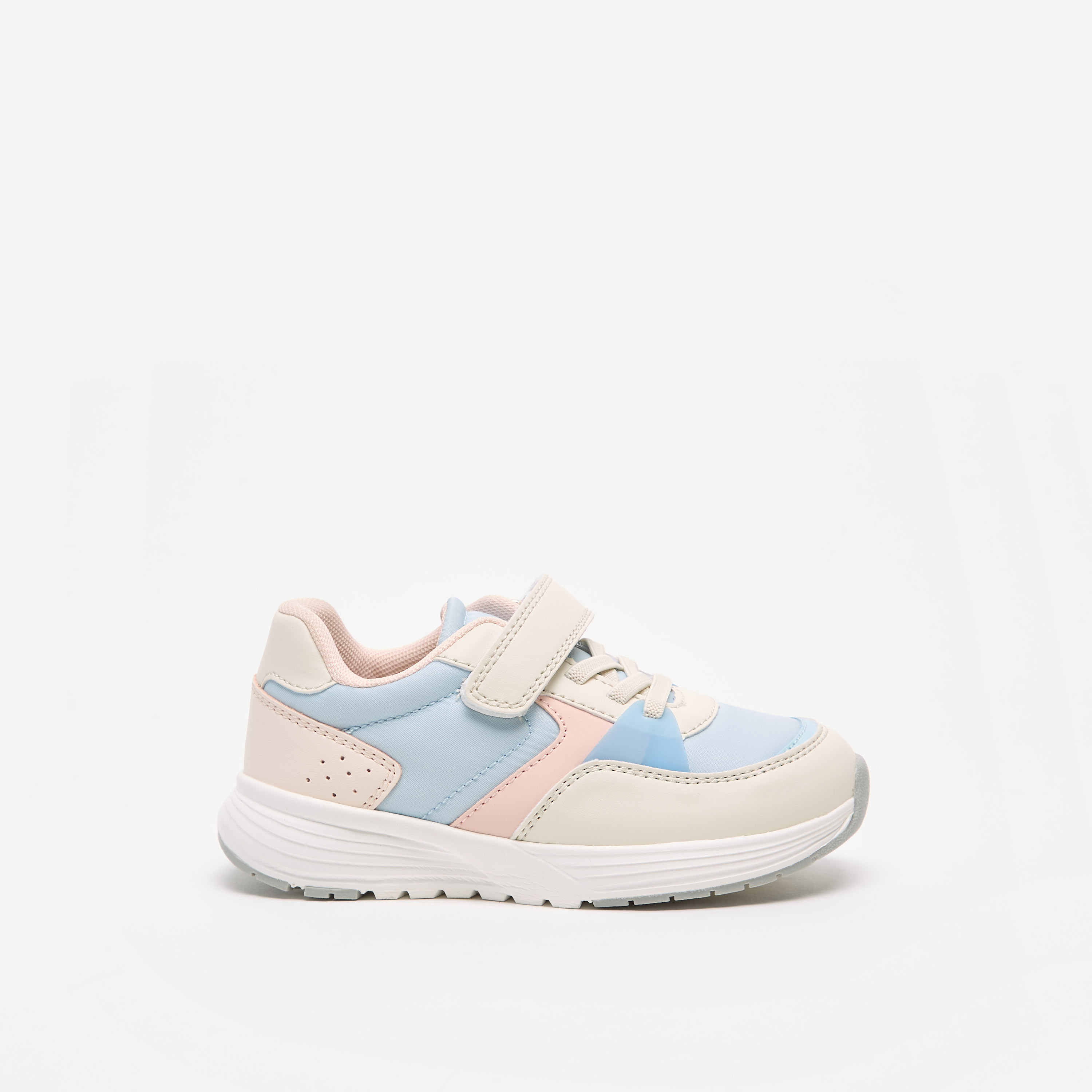 حذاء سنيكرز بِقوالب ملونة وشريط إغلاق لاصق من جونيورز-girls-shoes-sneakers-image-3