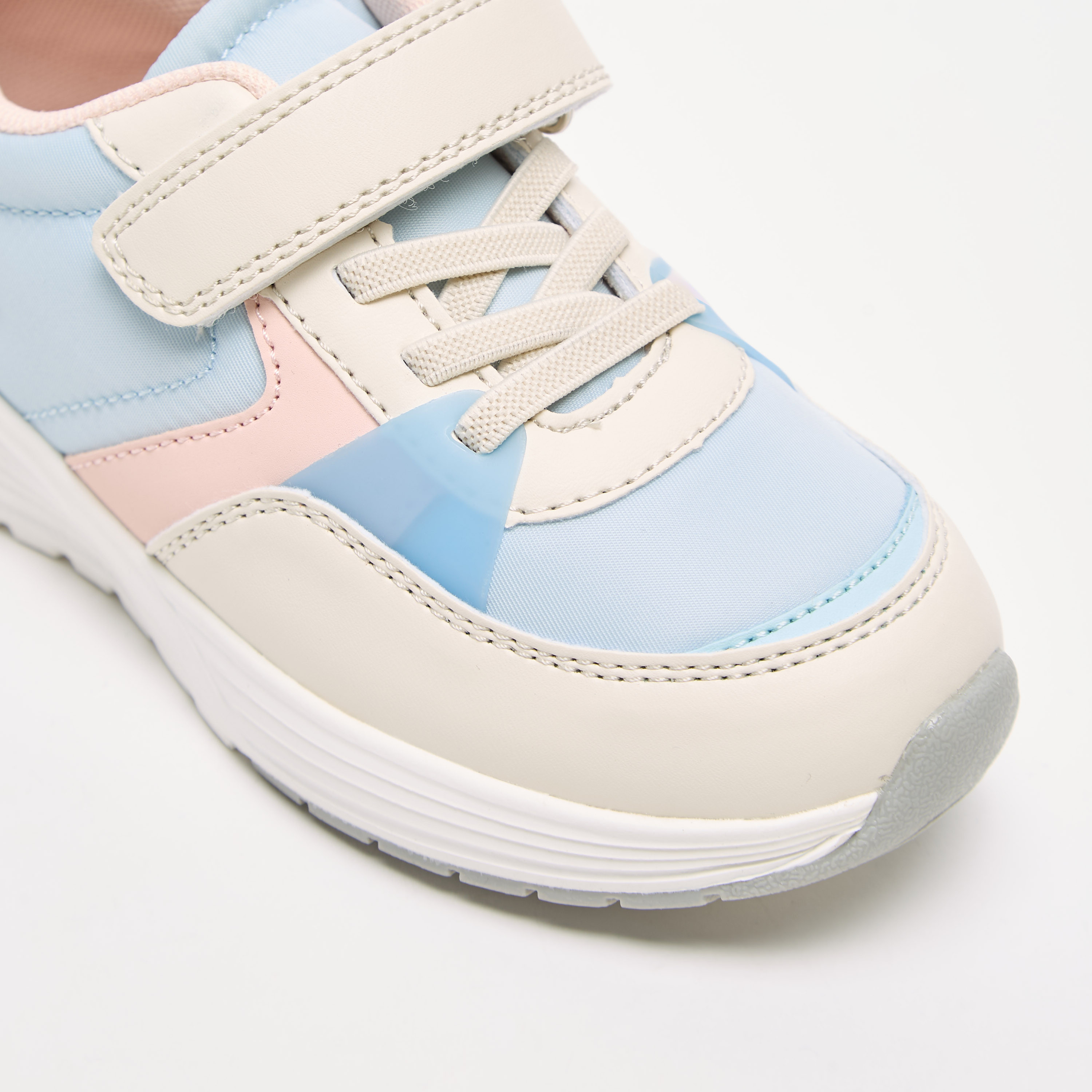حذاء سنيكرز بِقوالب ملونة وشريط إغلاق لاصق من جونيورز-girls-shoes-sneakers-image-5