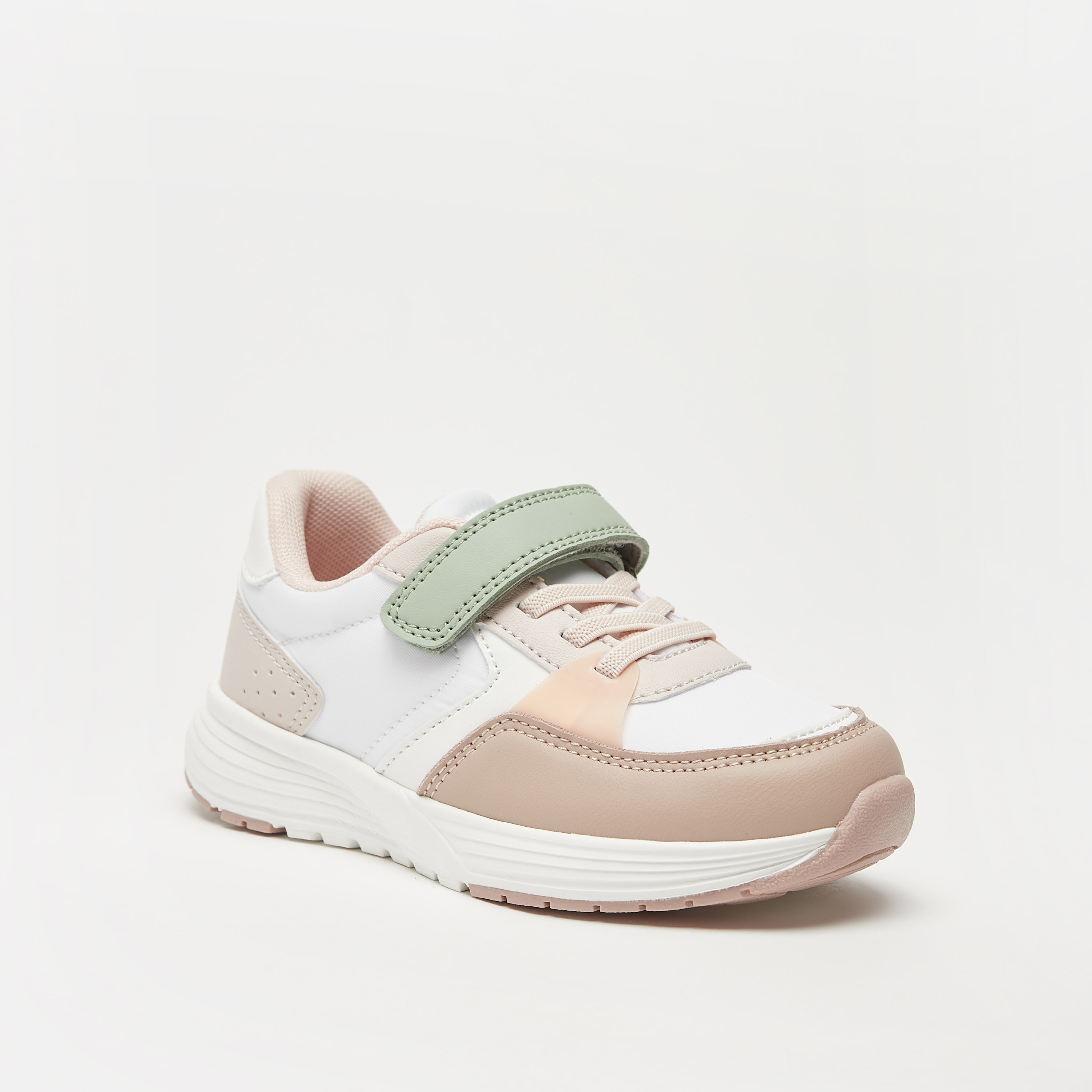 حذاء سنيكرز بِقوالب ملونة وشريط إغلاق لاصق من جونيورز-girls-shoes-sneakers-image-1