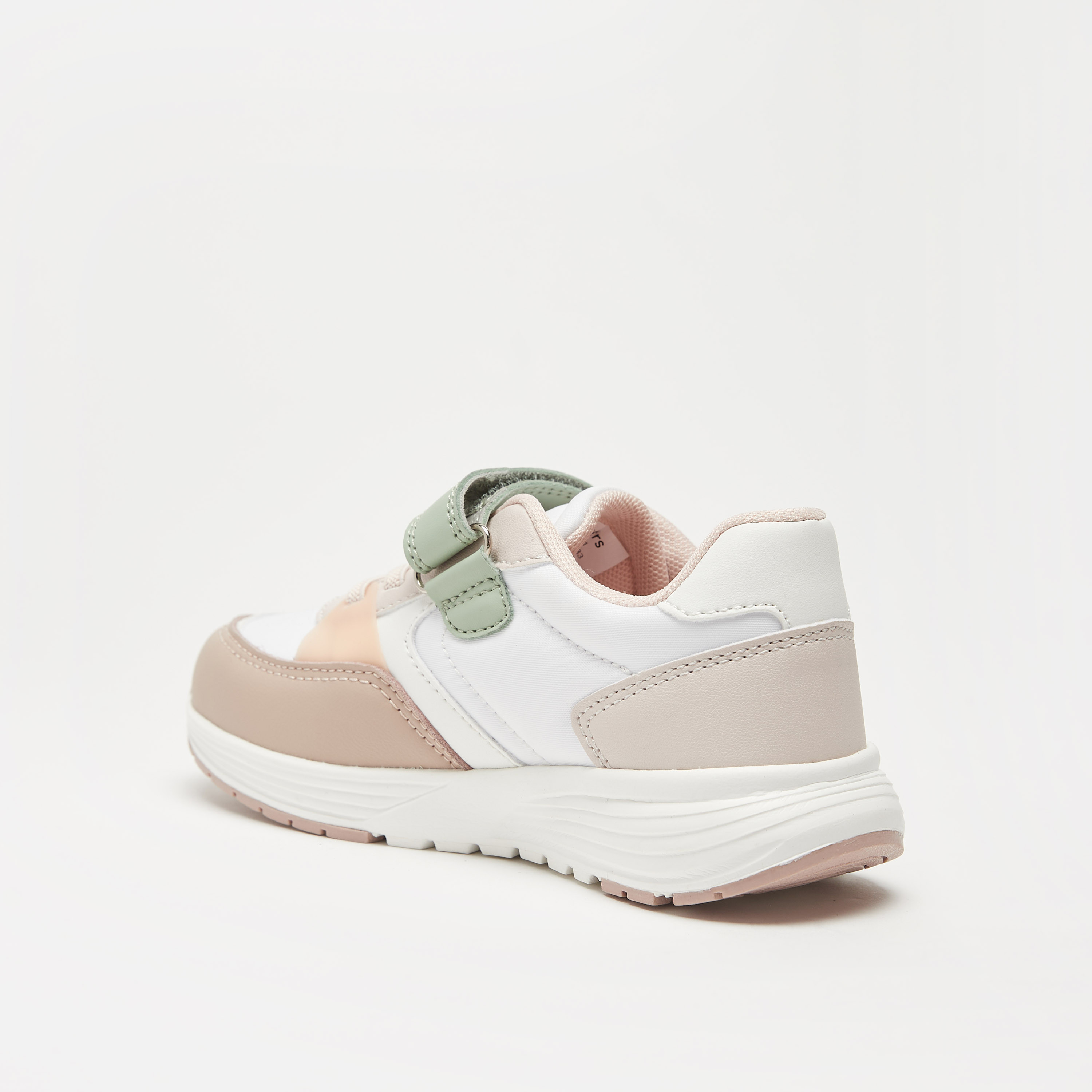 حذاء سنيكرز بِقوالب ملونة وشريط إغلاق لاصق من جونيورز-girls-shoes-sneakers-image-2