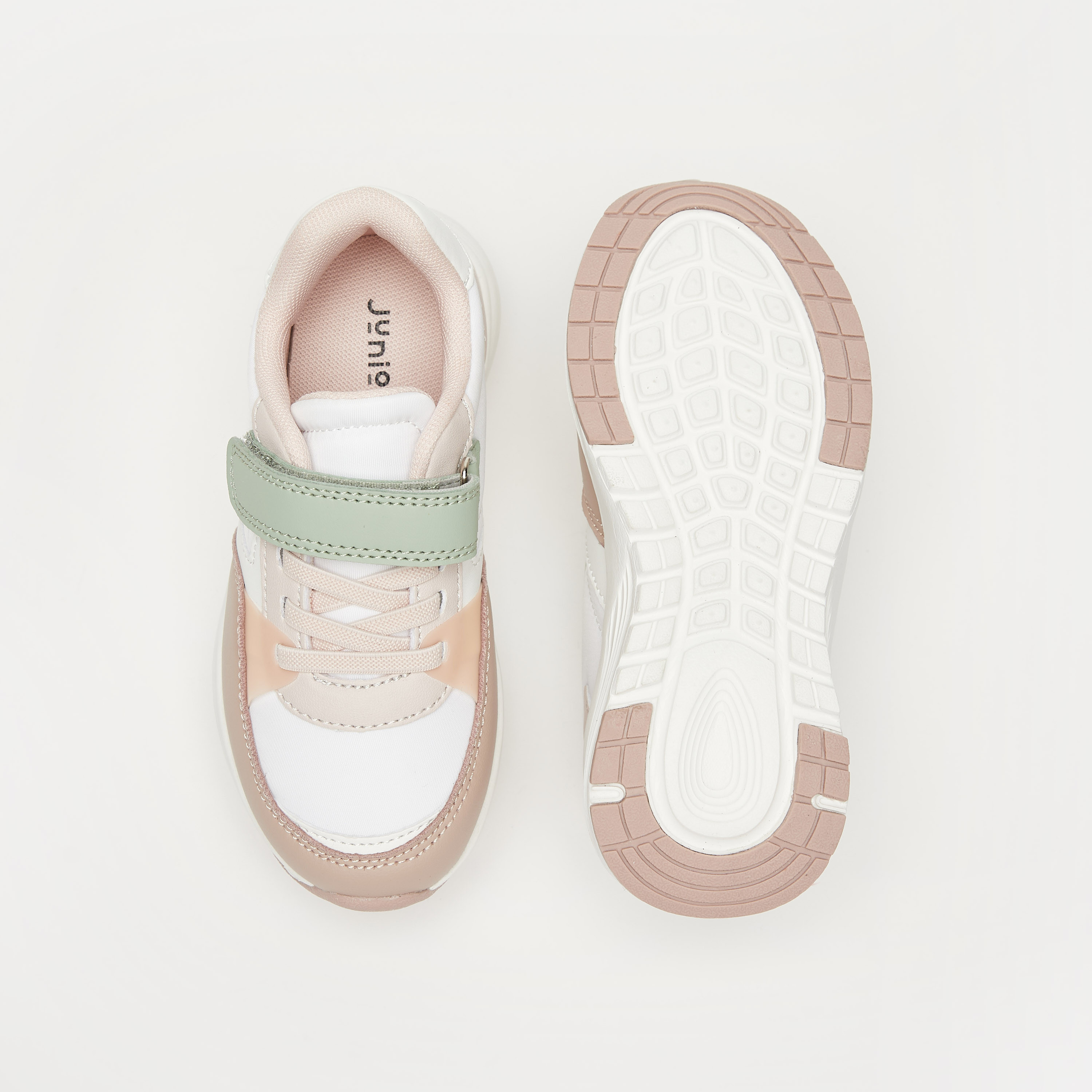 حذاء سنيكرز بِقوالب ملونة وشريط إغلاق لاصق من جونيورز-girls-shoes-sneakers-image-4
