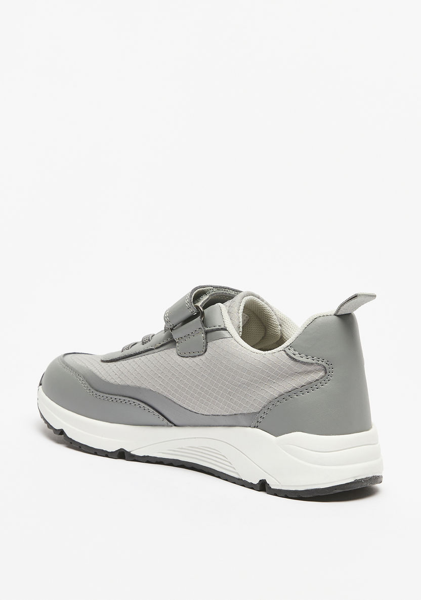 Mister Duchini Textured Sneakers with Hook and Loop Closure-Boy%27s Sneakers-image-1