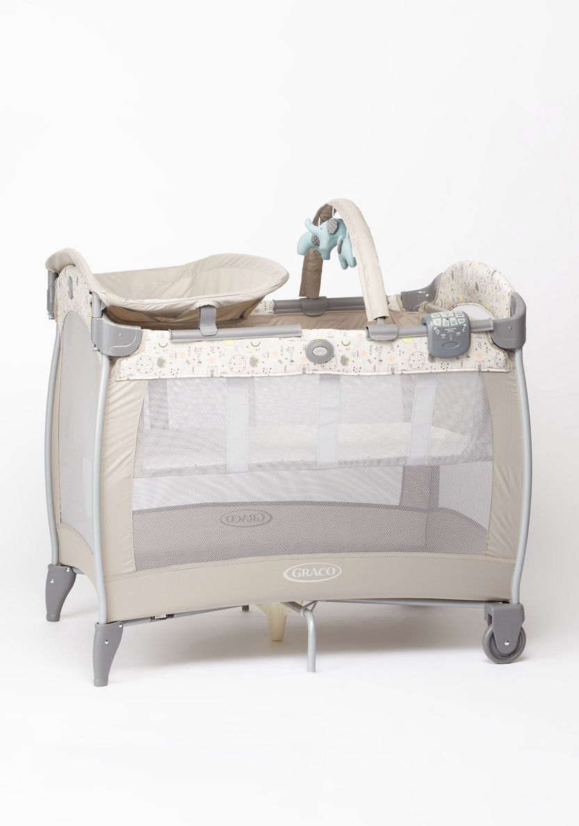 Graco Playard Contour Electra Beige Travel Cot with Removable Toy Bar (Upto 3 years)-Travel Cots-image-0