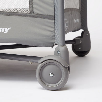 Graco Playard On the Go Grey Travel Cot with Push-Button Feature (0+ months)-Travel Cots-image-3
